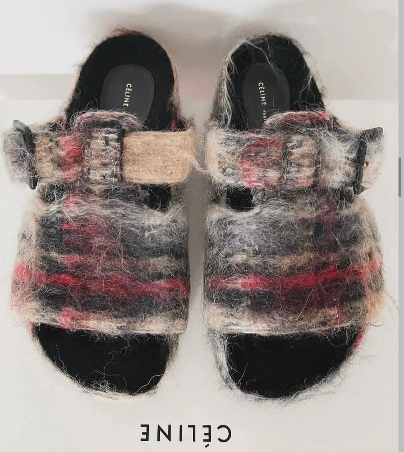 The Boxy Mohair Flat Sandals
