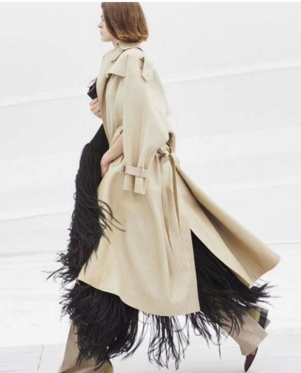 The Ad Campaign Leather Trench Coat