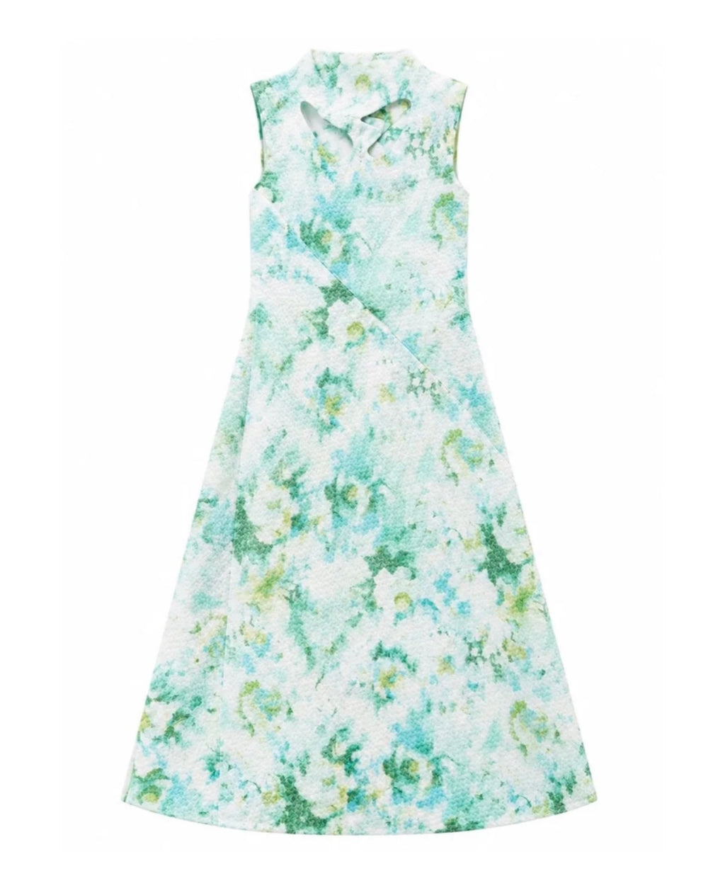 The Mint Frosty Water Colors Dress