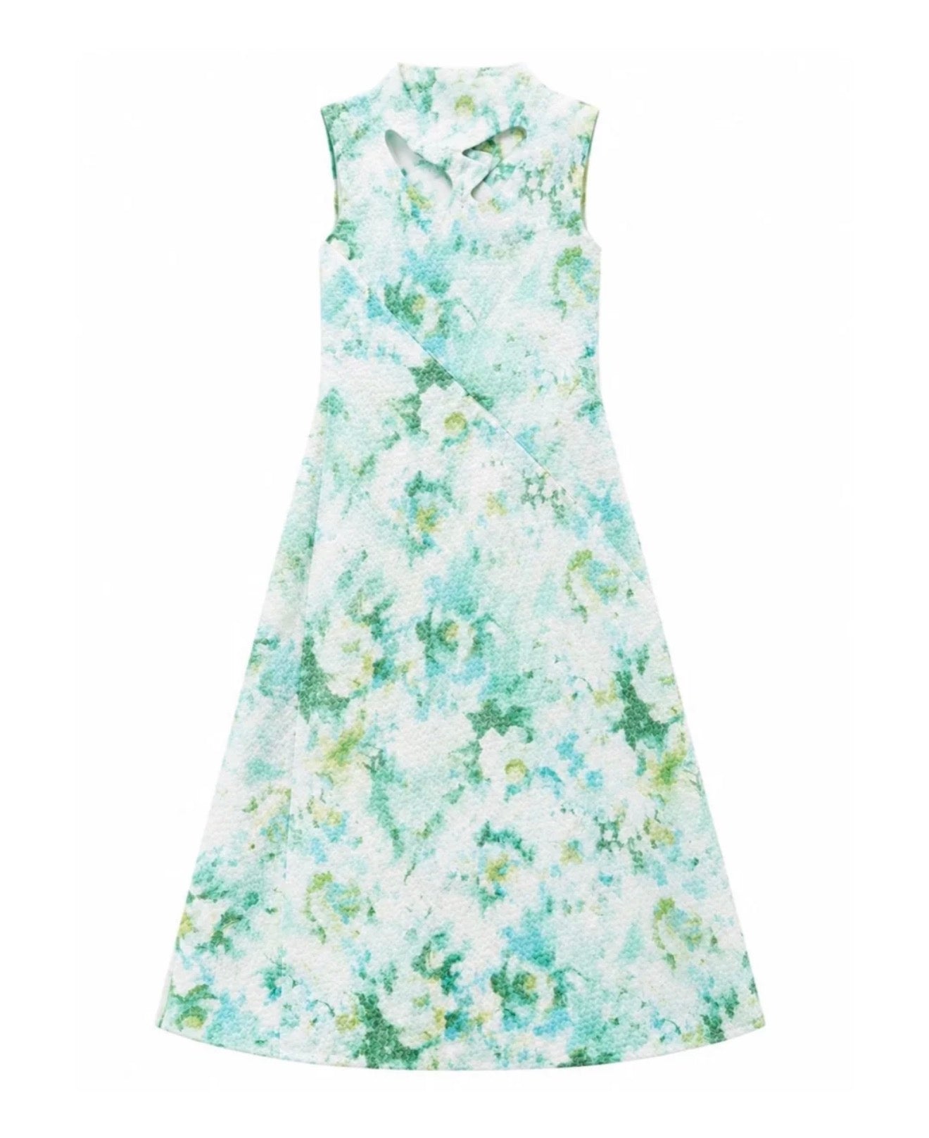 The Mint Frosty Water Colors Dress