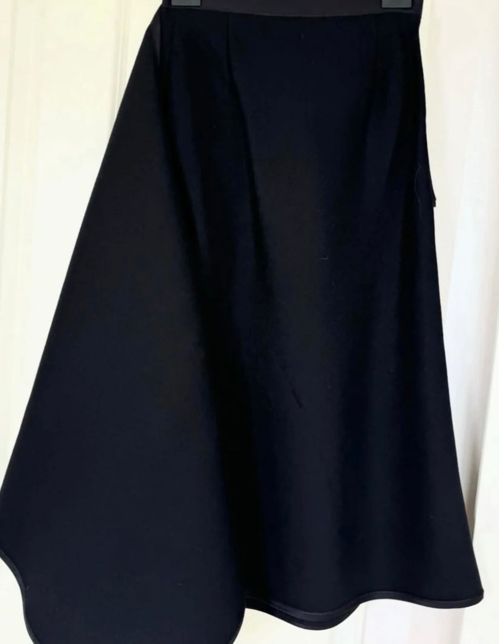 The Black Light Textured Wool Skirt