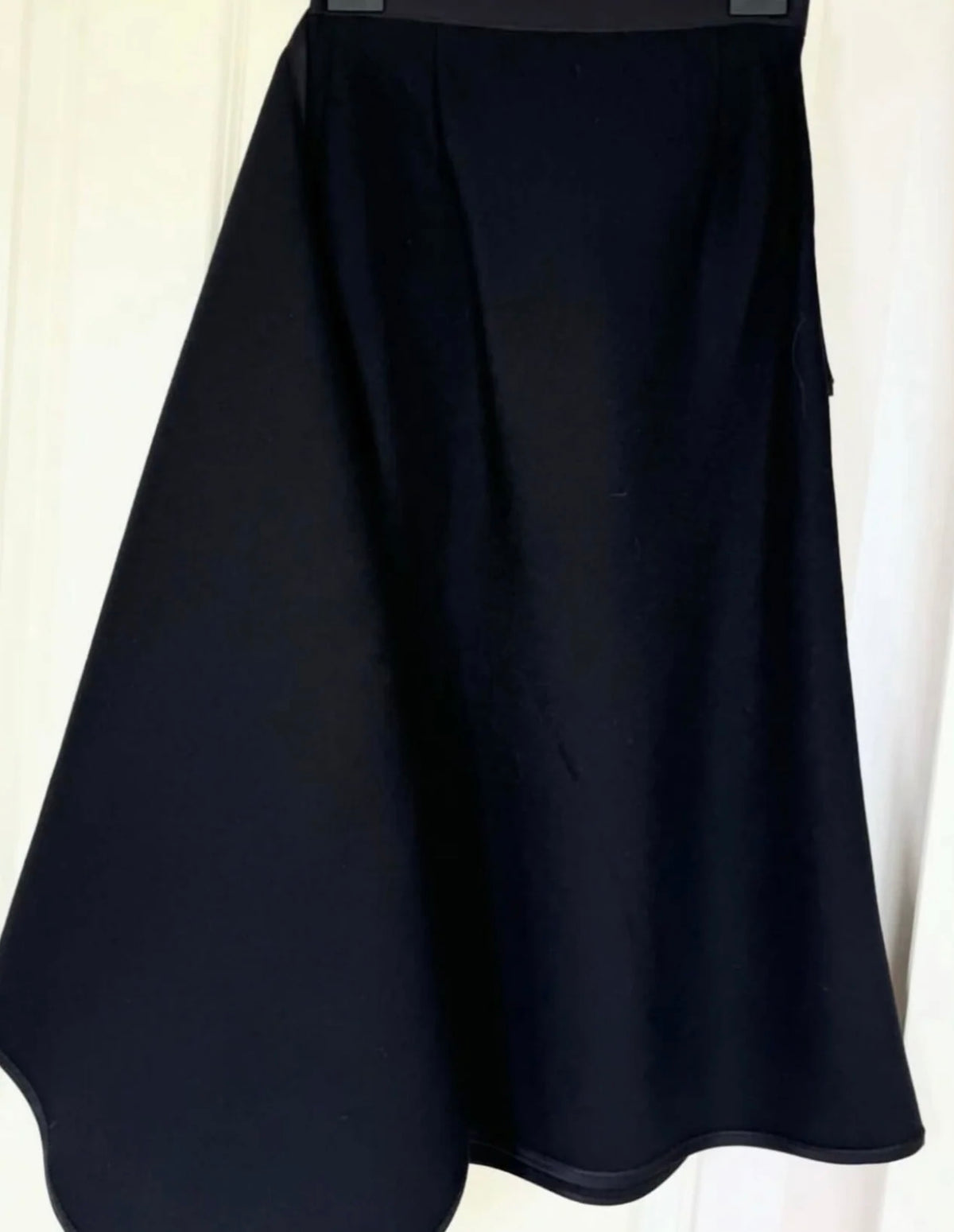 The Black Light Textured Wool Skirt