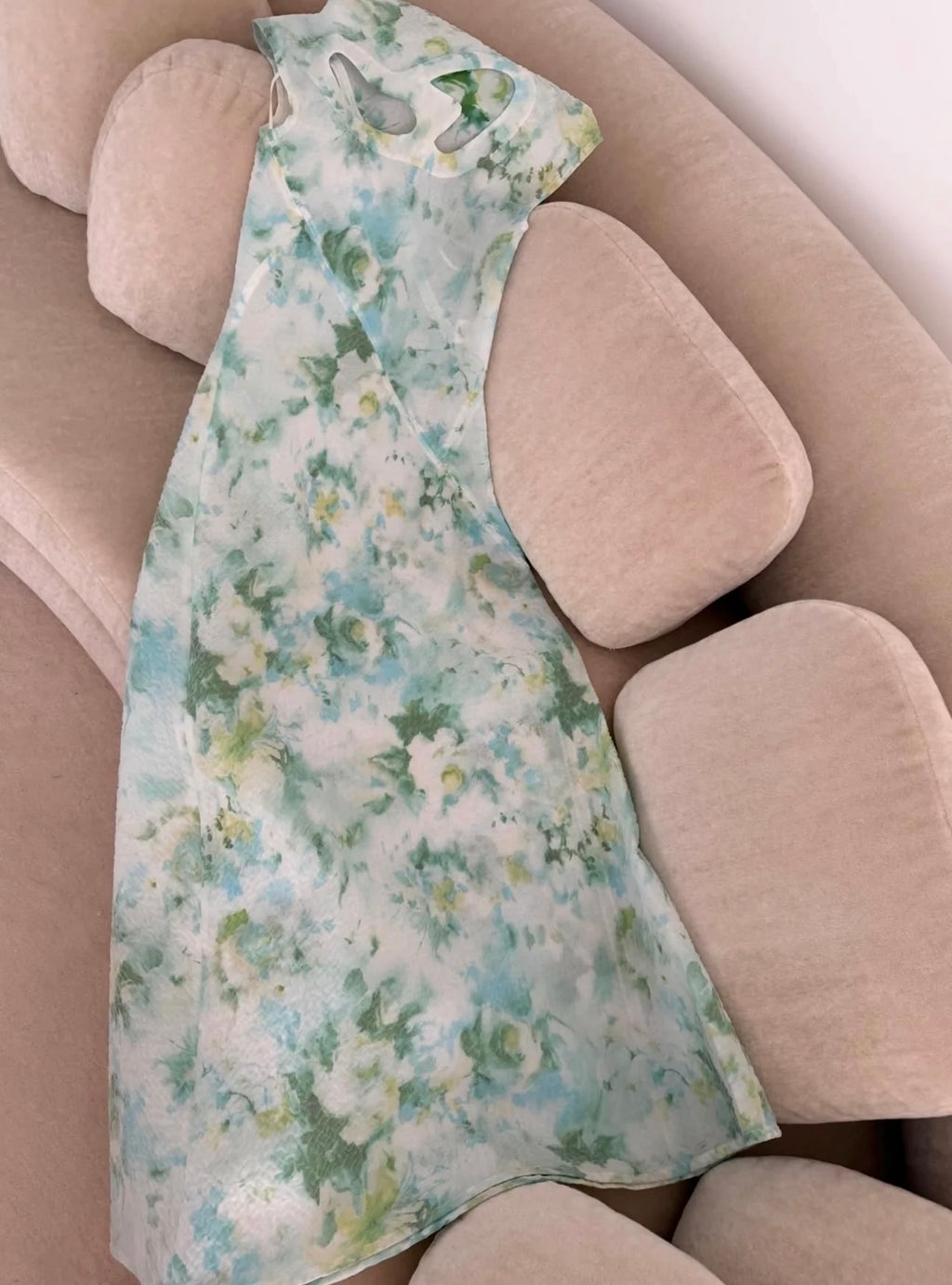 The Mint Frosty Water Colors Dress