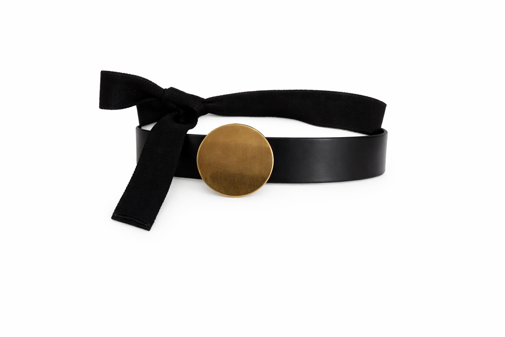 The Gold Plate Belt Flatlay