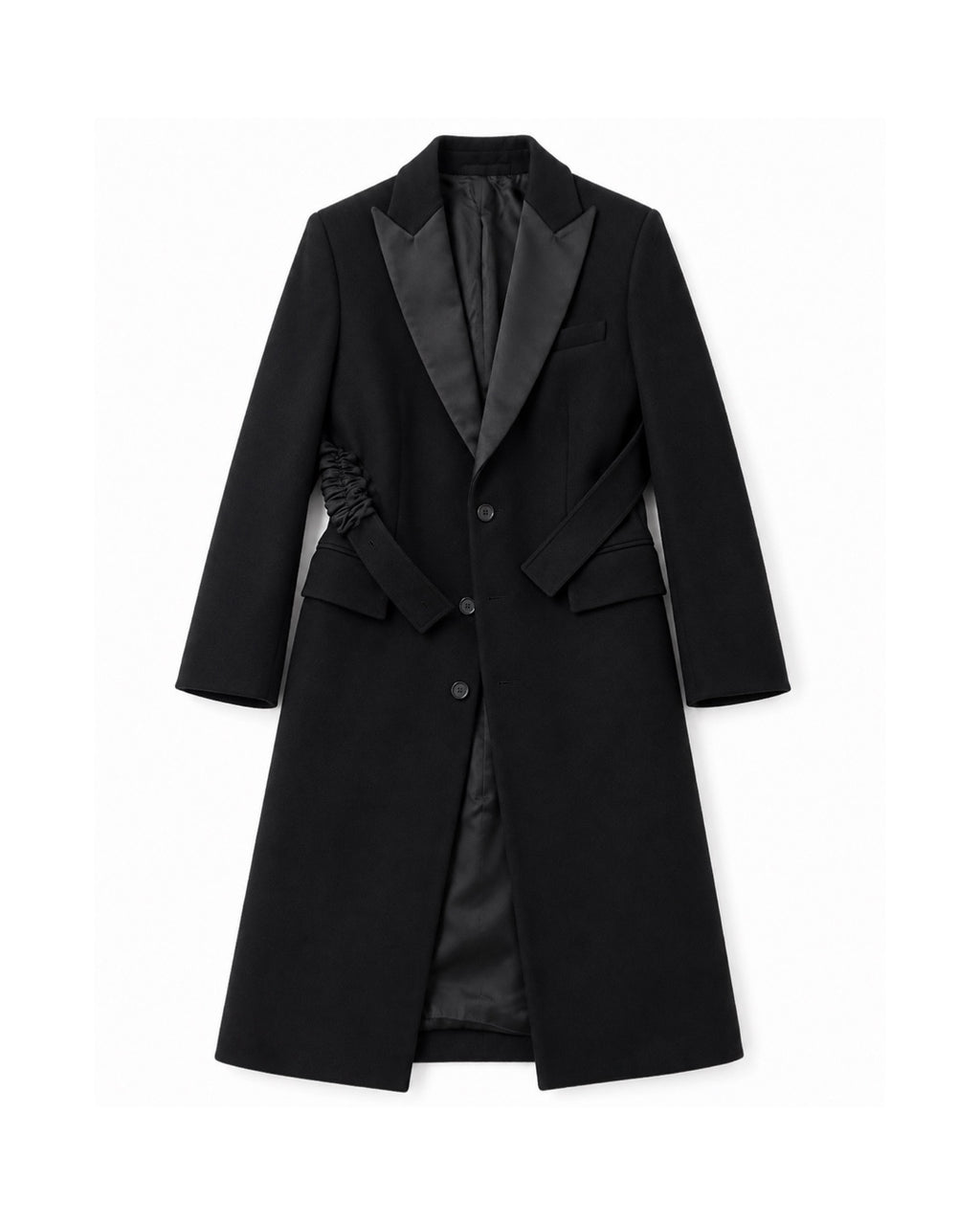 The Tuxedo Coat with Belted Detail