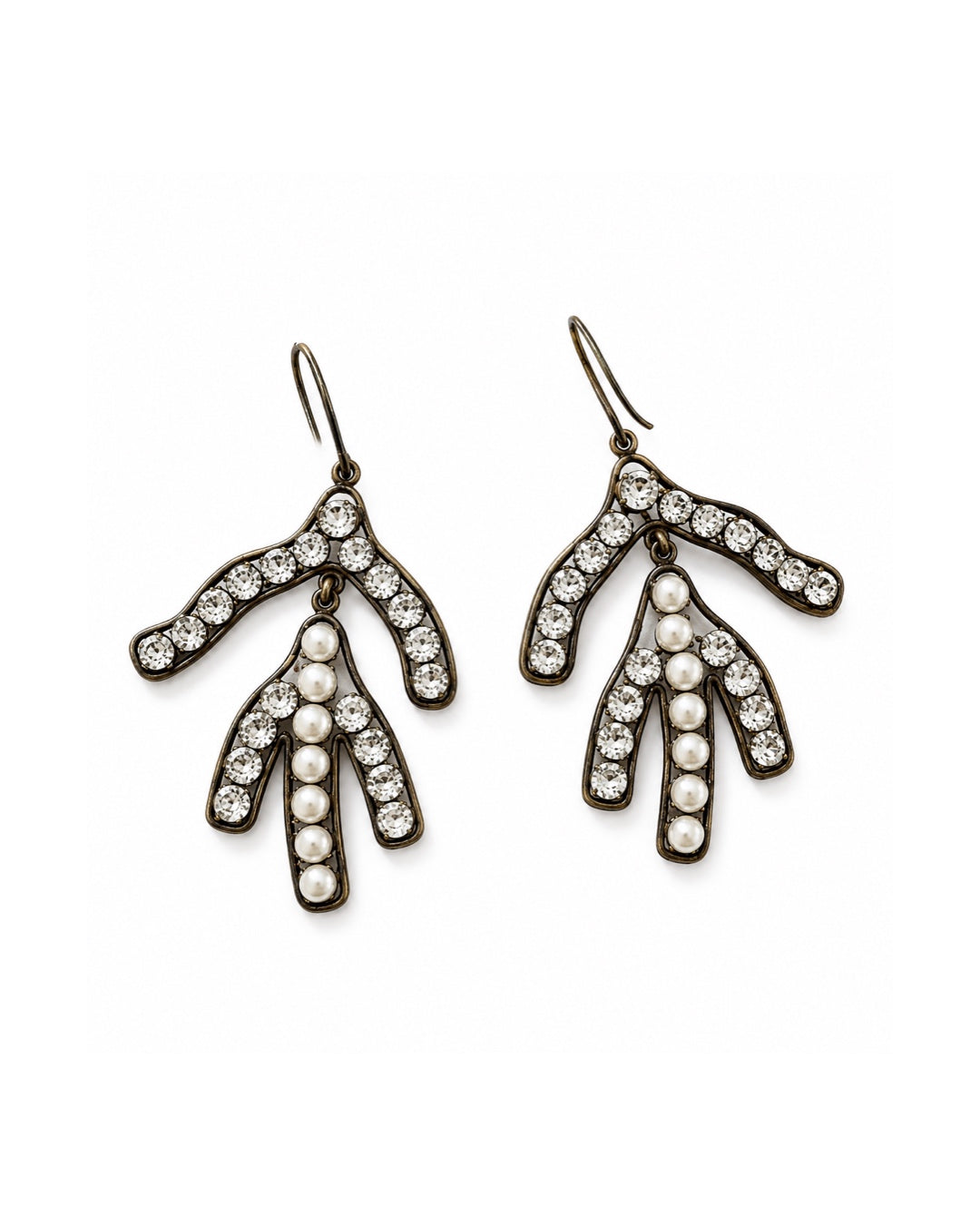 The Crystal Leaf Earrings