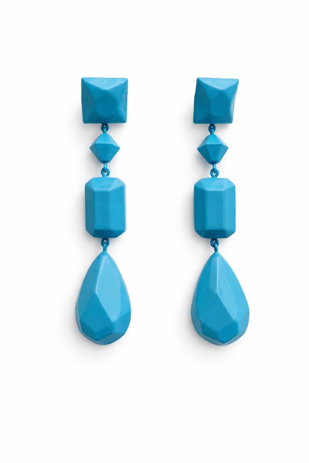 The Turquoise Chandelier Earrings Flatlay