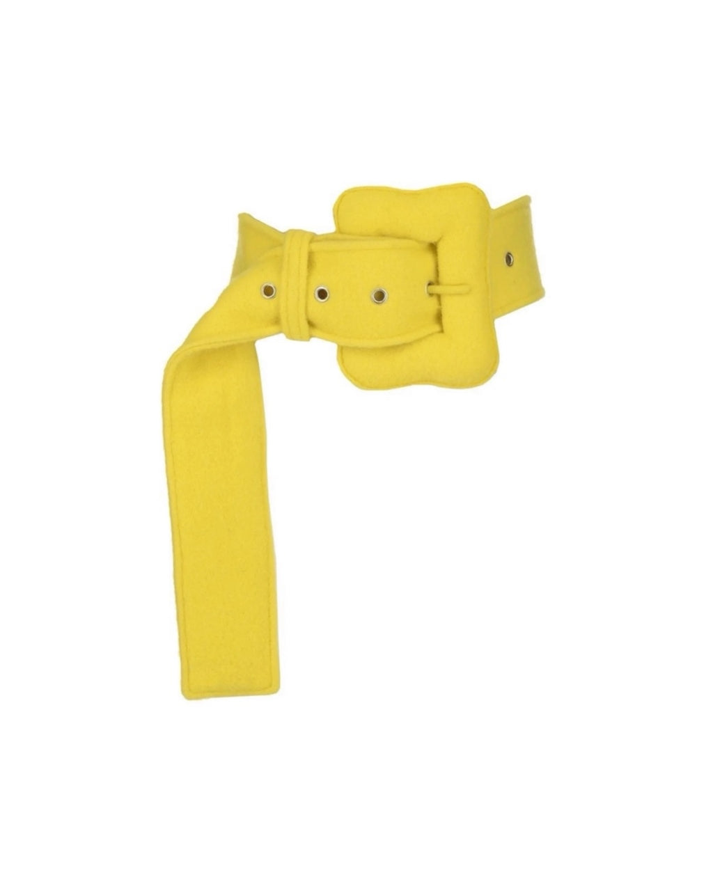 The Double Face Oversized Wool Belt in Yellow