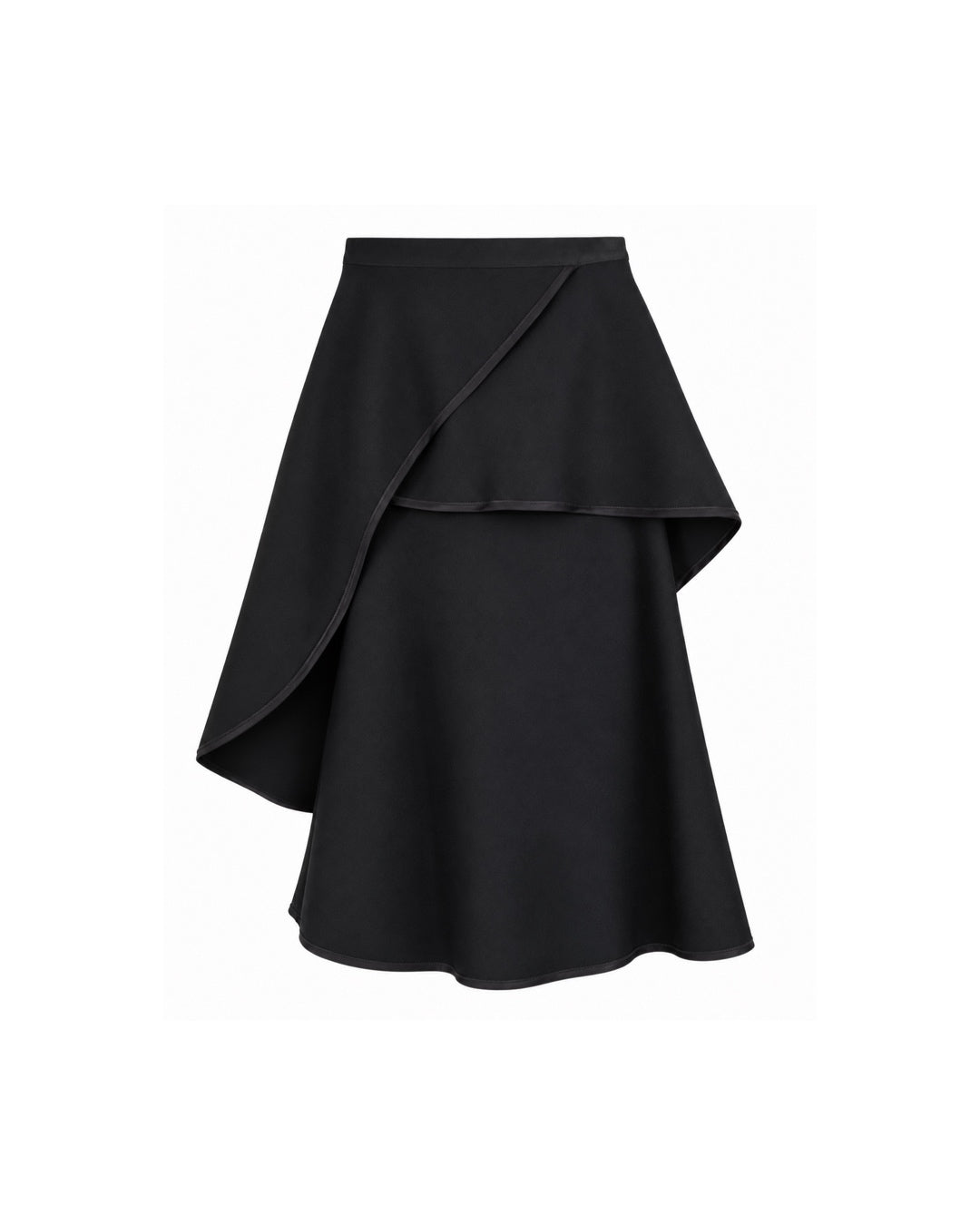 The Black Light Textured Wool Skirt