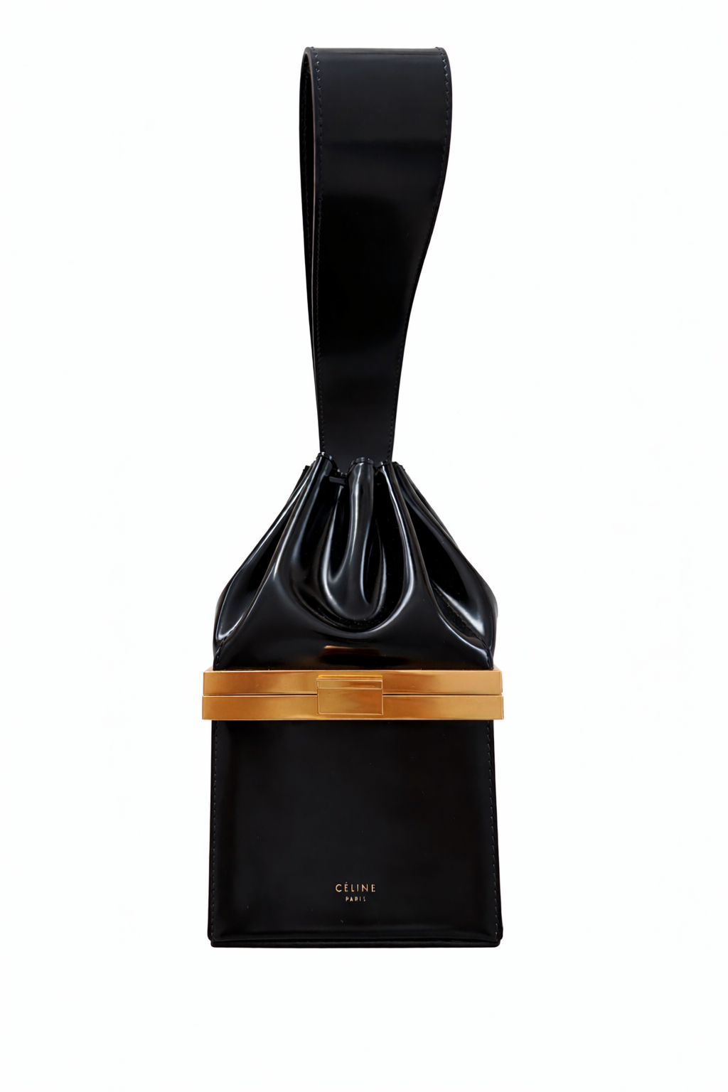 The Box Clasp Minaudiere Bag Flatlay