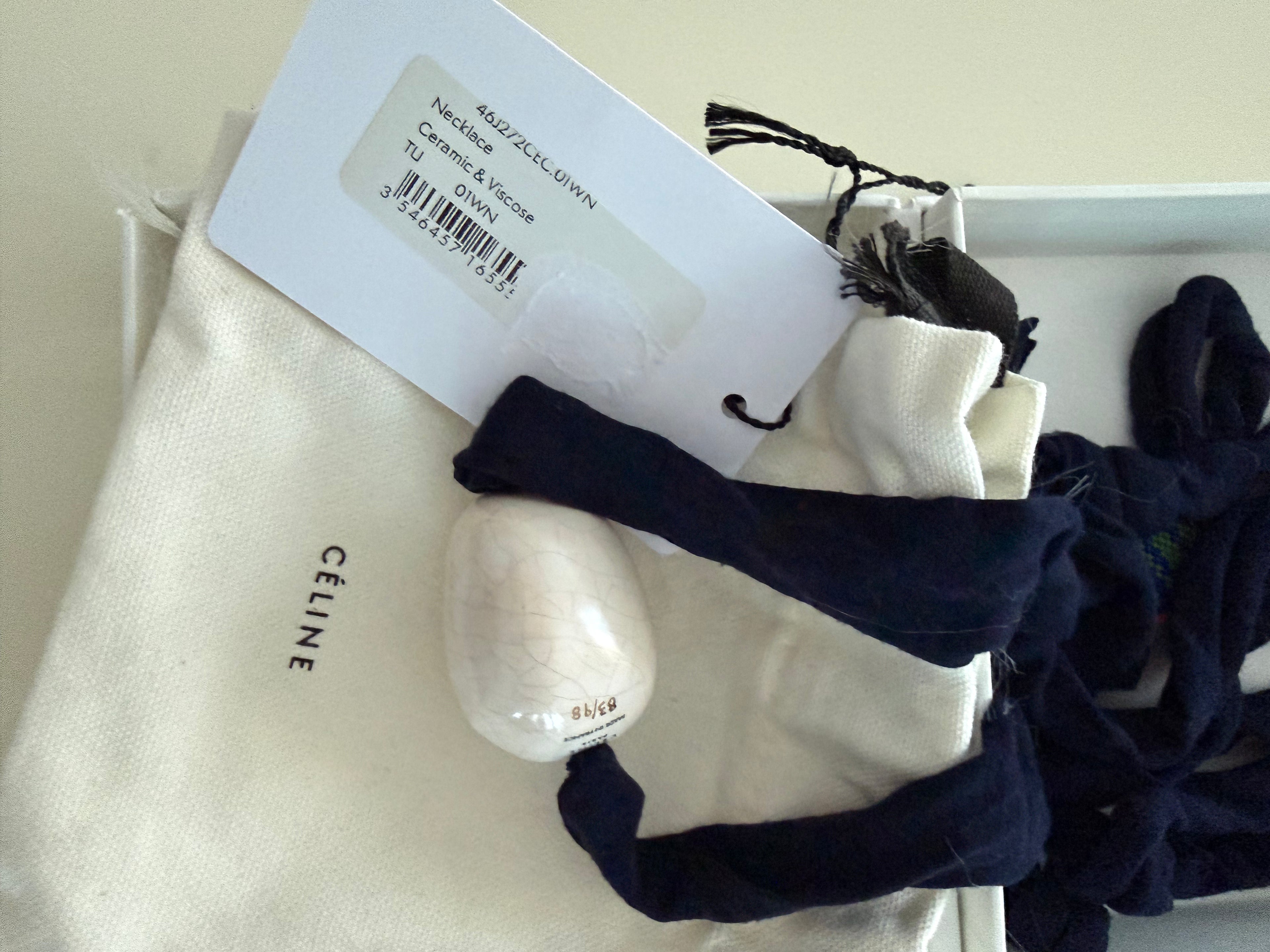 Limited Edition Numbered (No. 83/ 98) Porcelain Egg Necklace