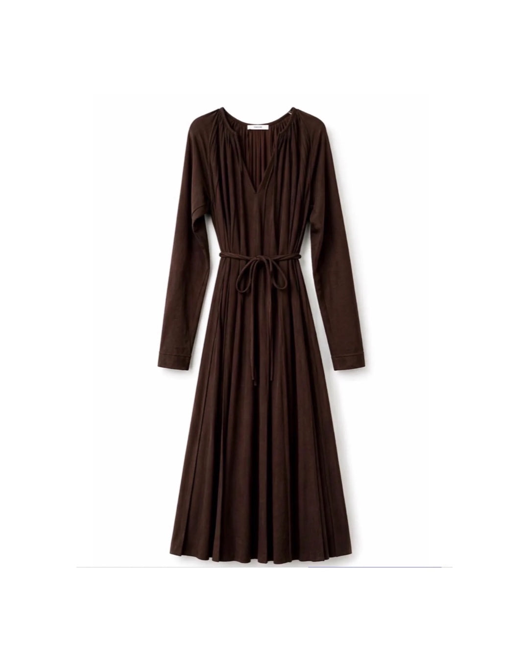 The Brown Pleated Jersey Dress