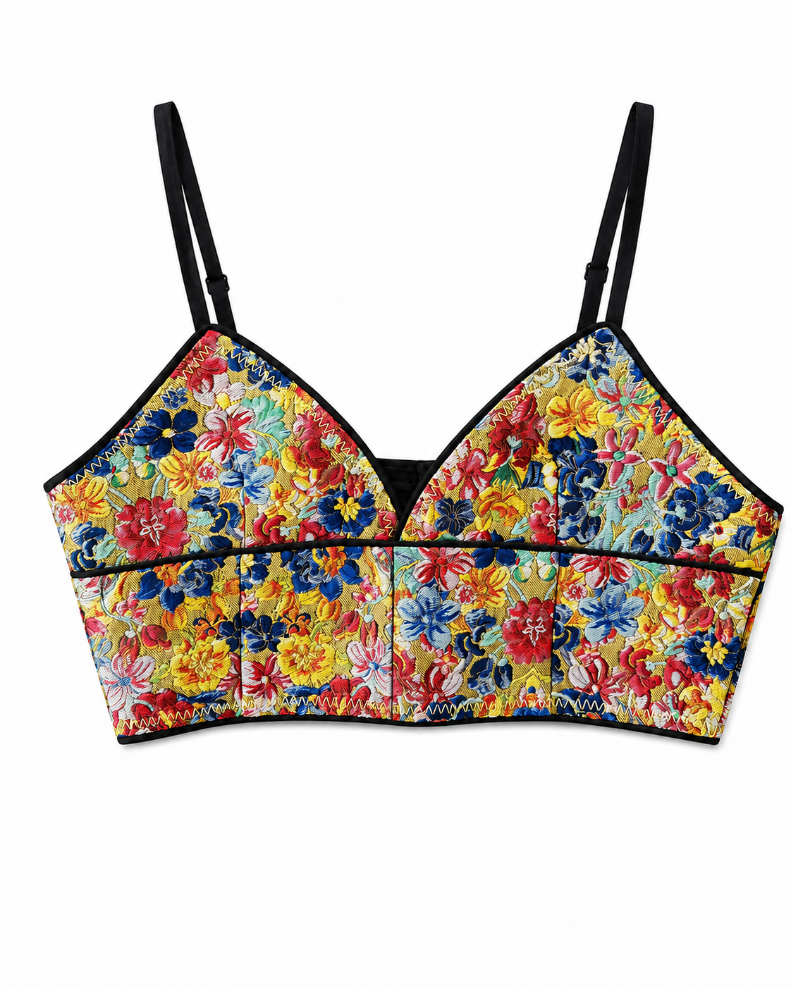 The Brocaded Floral Bra Top