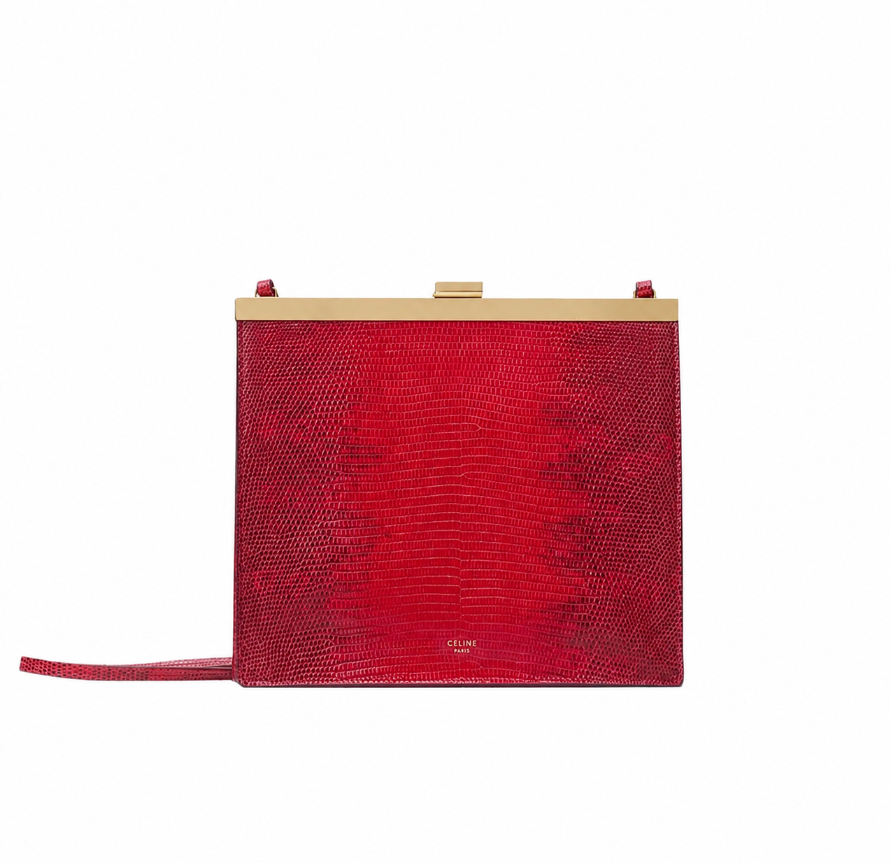 The Mini Clasp Bag in Red Lizard