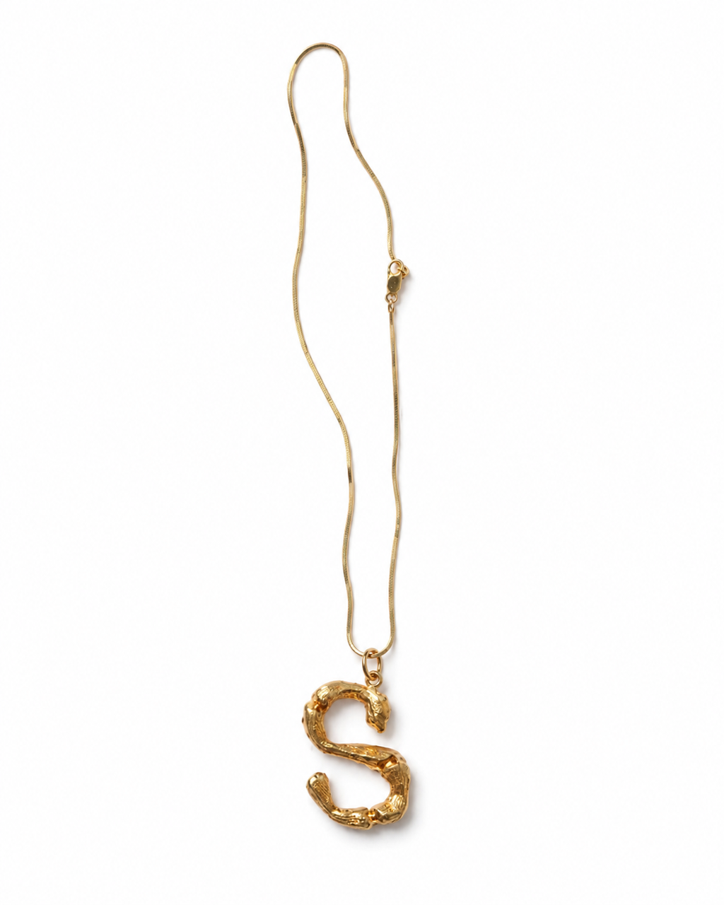 The Alphabet „S“ Brass Letter with Chain
