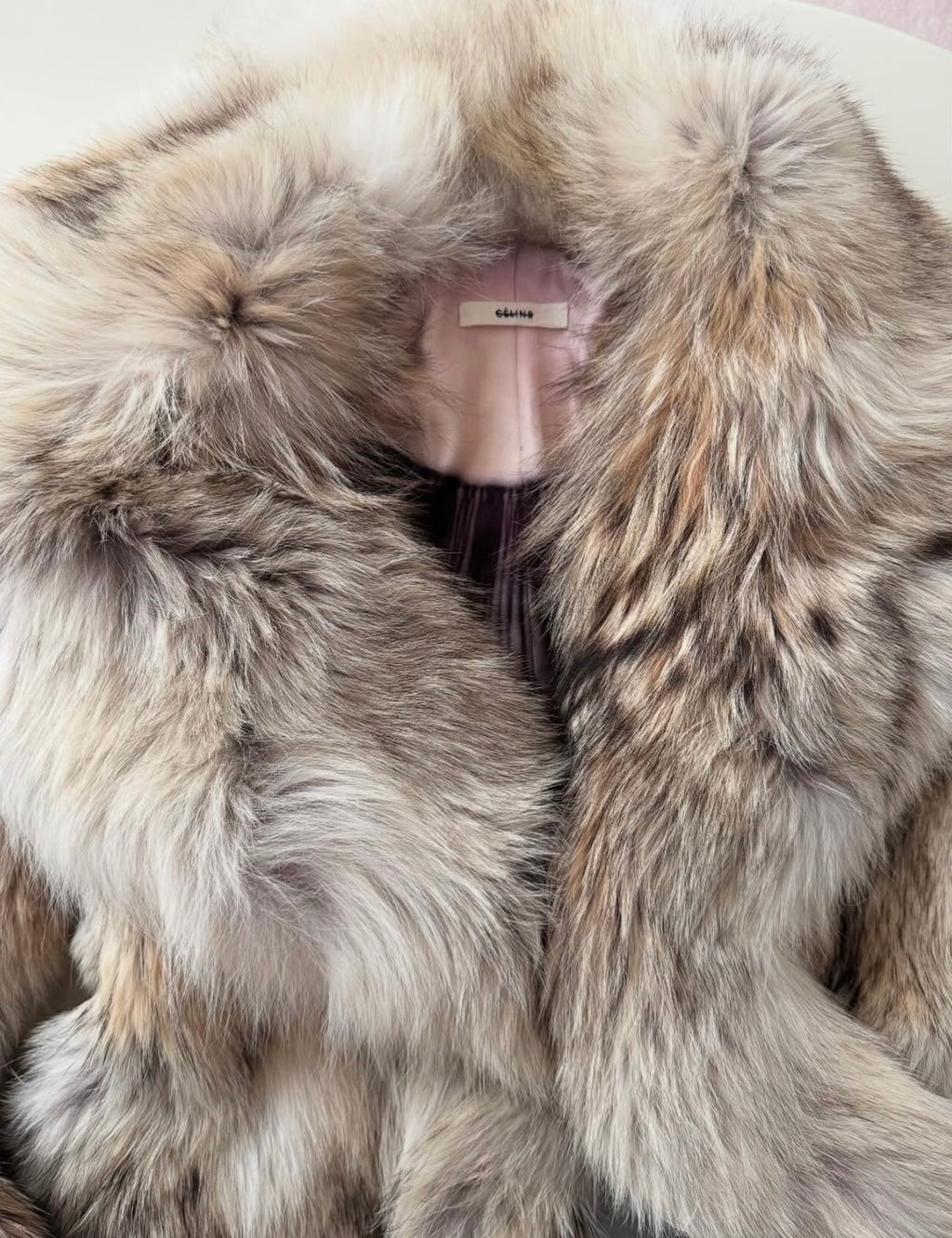 Coyote Fur Coat with "Eyelash" Art Print