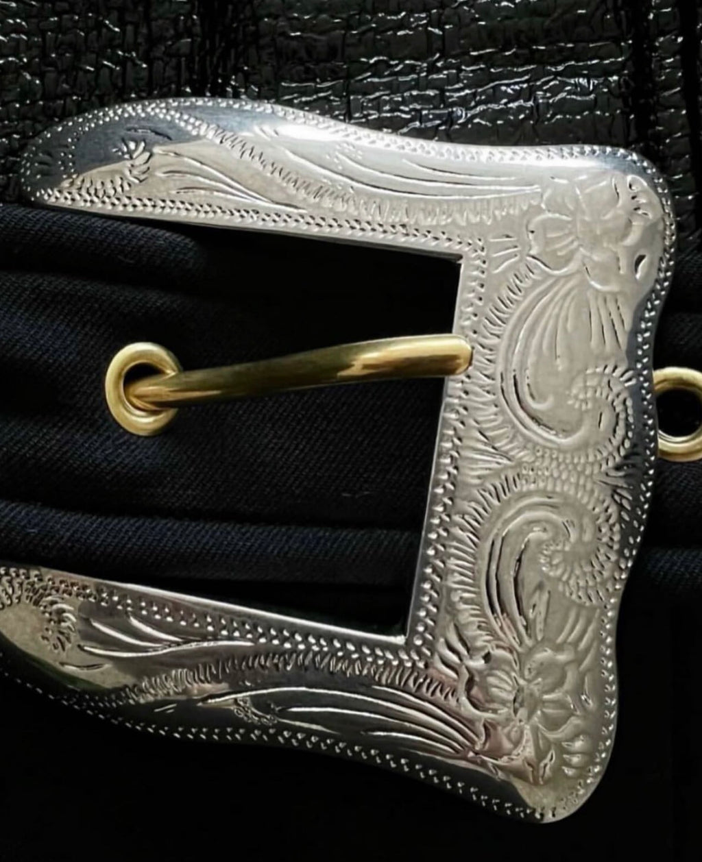 Silver Buckle Glossy Panel Coat