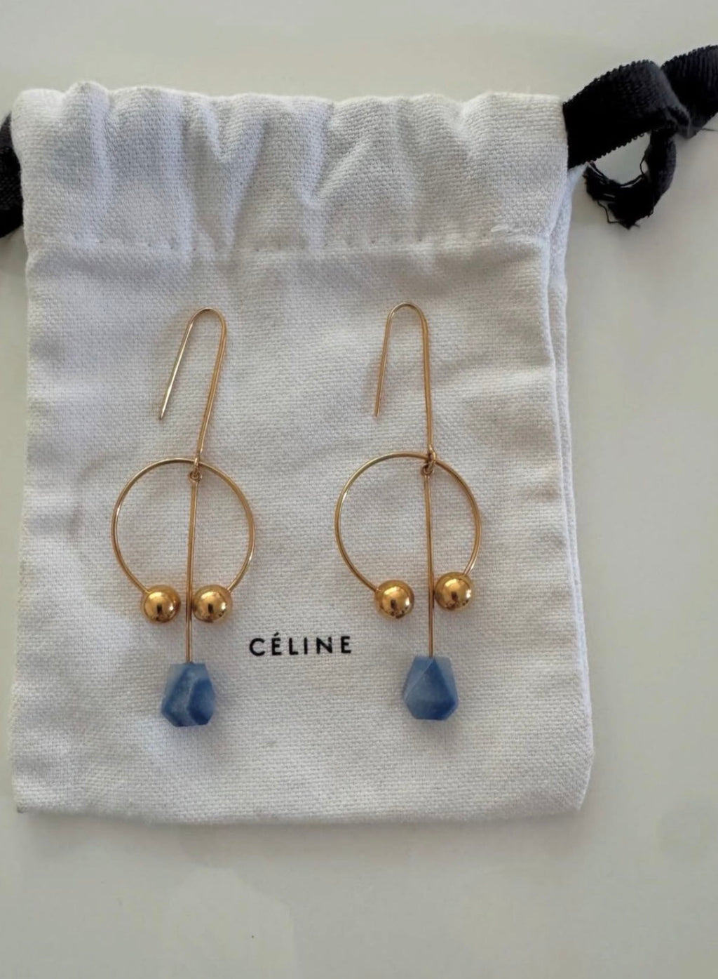 Modernist Earrings with Quartz Gemstones