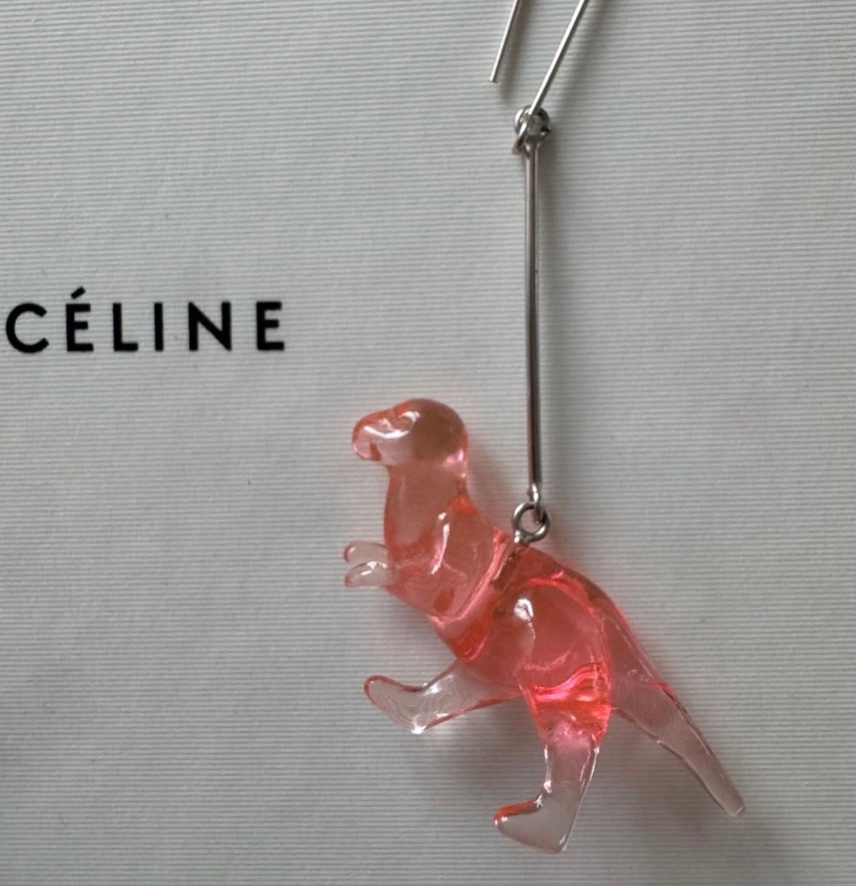 The Toy Dinosaur Earrings in Pink & Red