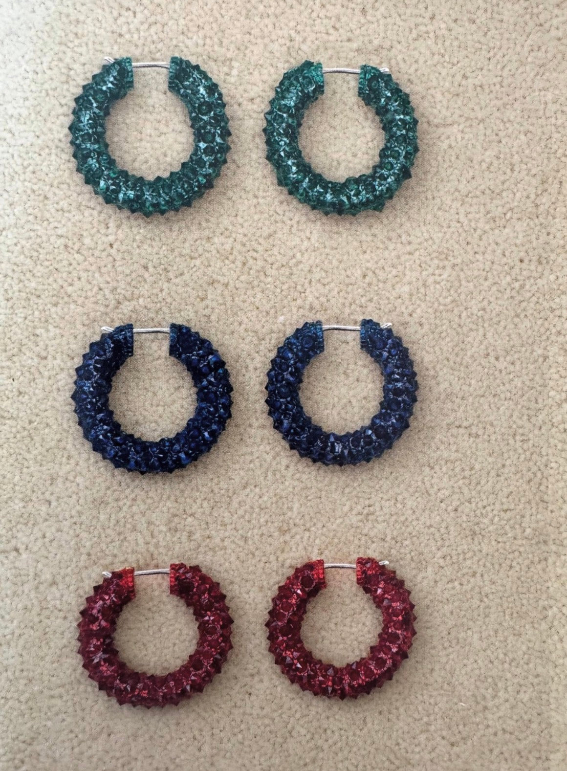 The Dark Blue Crystal Hoops