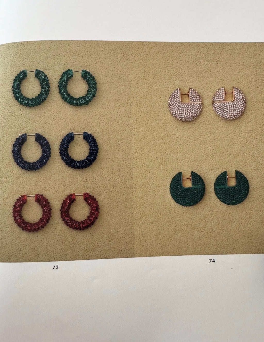The Dark Blue Crystal Hoops