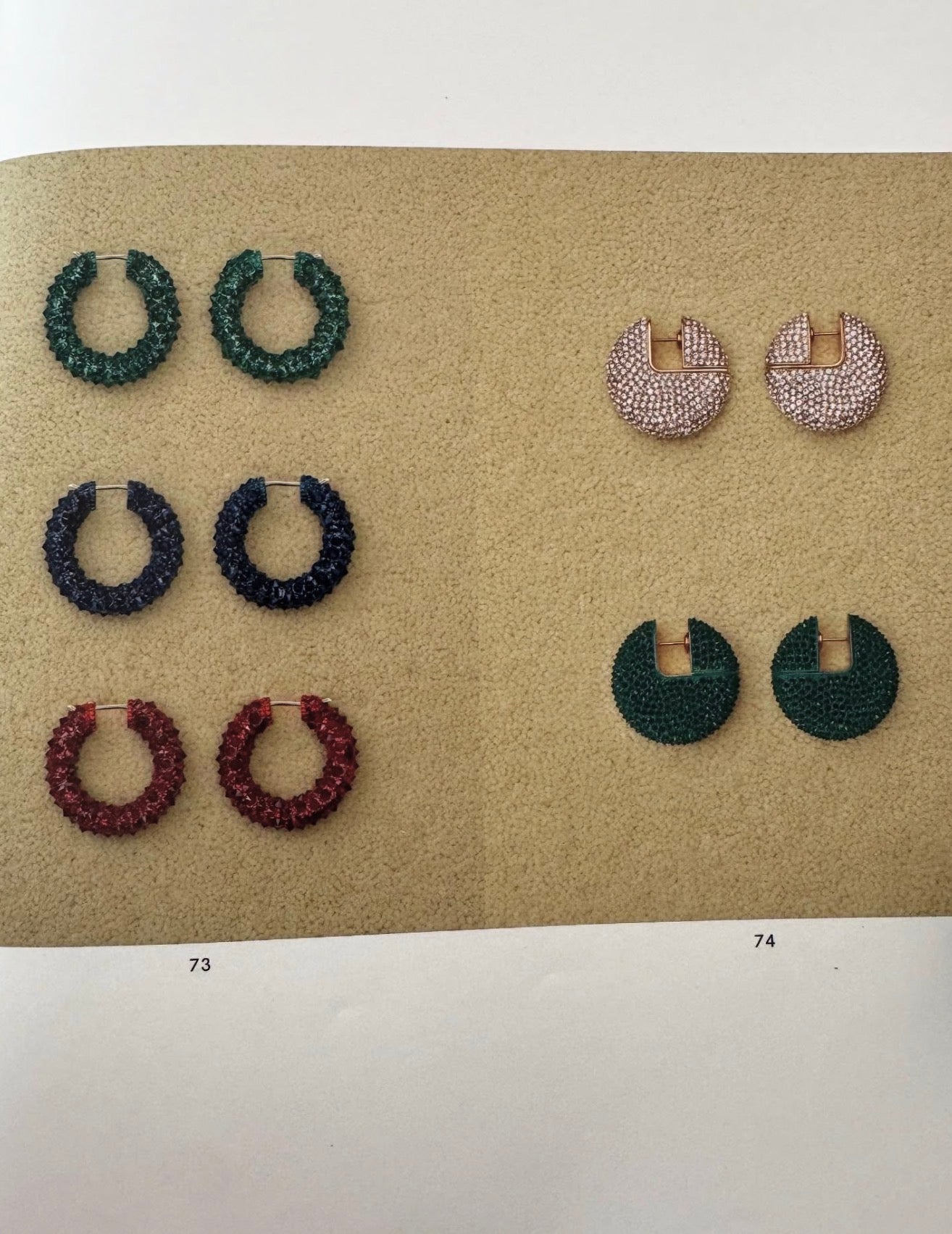 The Dark Blue Crystal Hoops