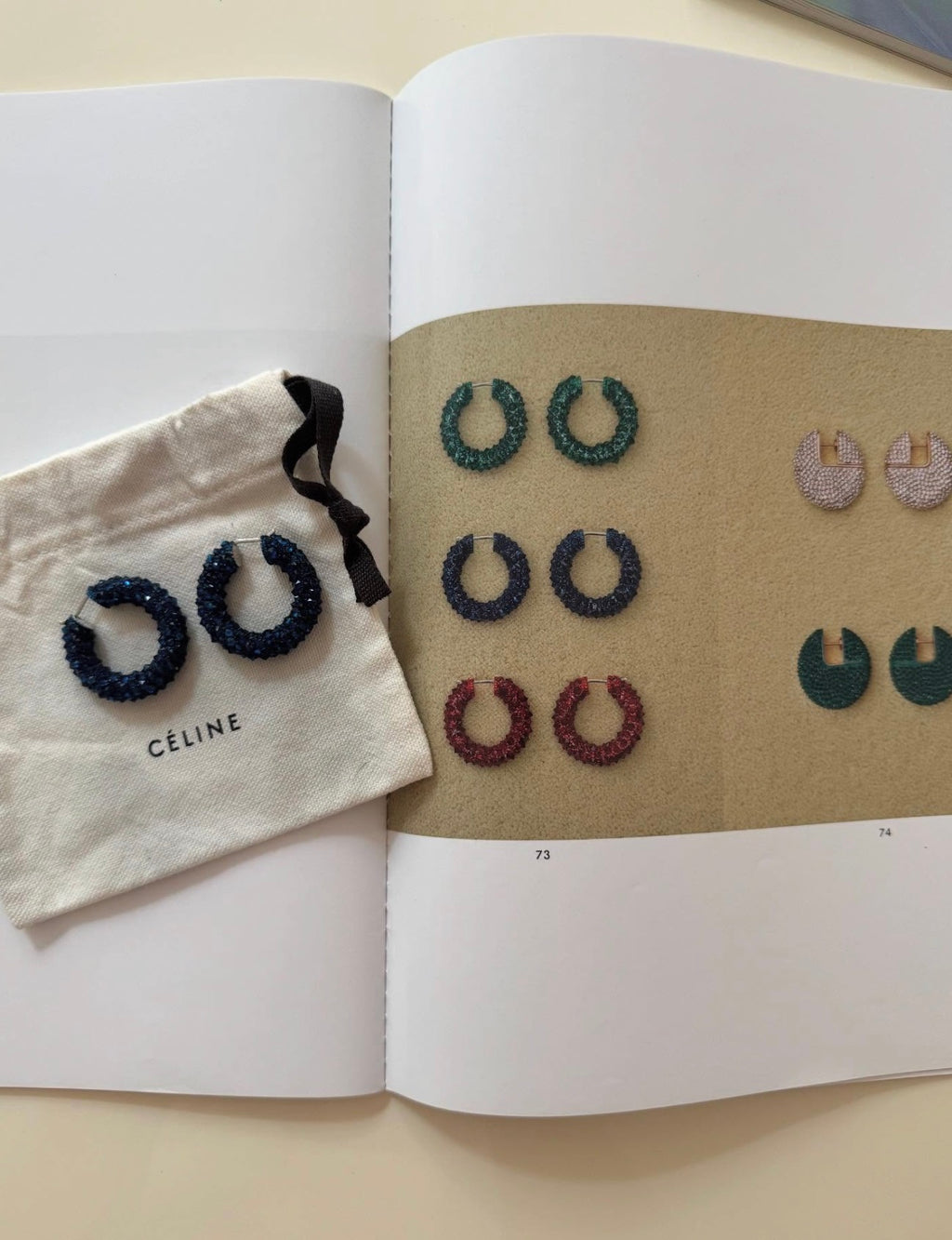The Dark Blue Crystal Hoops
