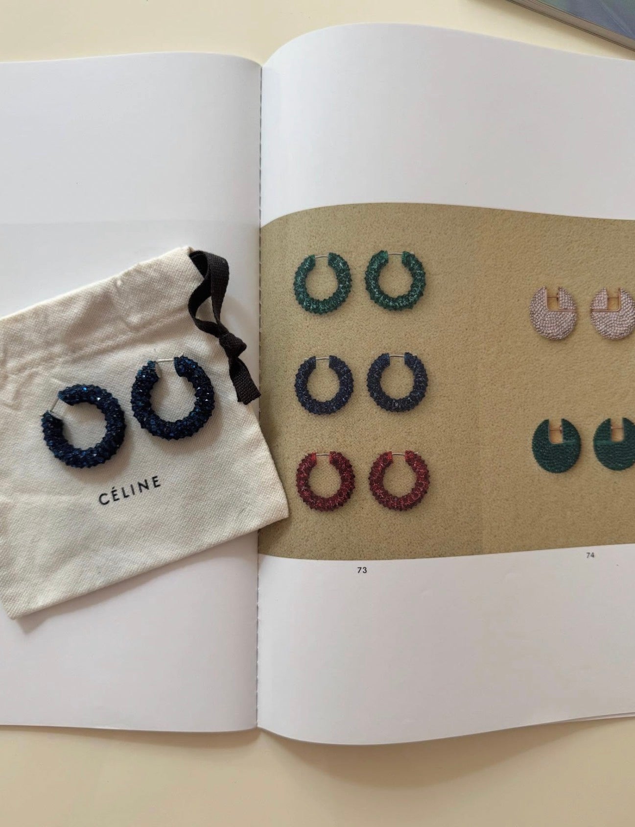 The Dark Blue Crystal Hoops