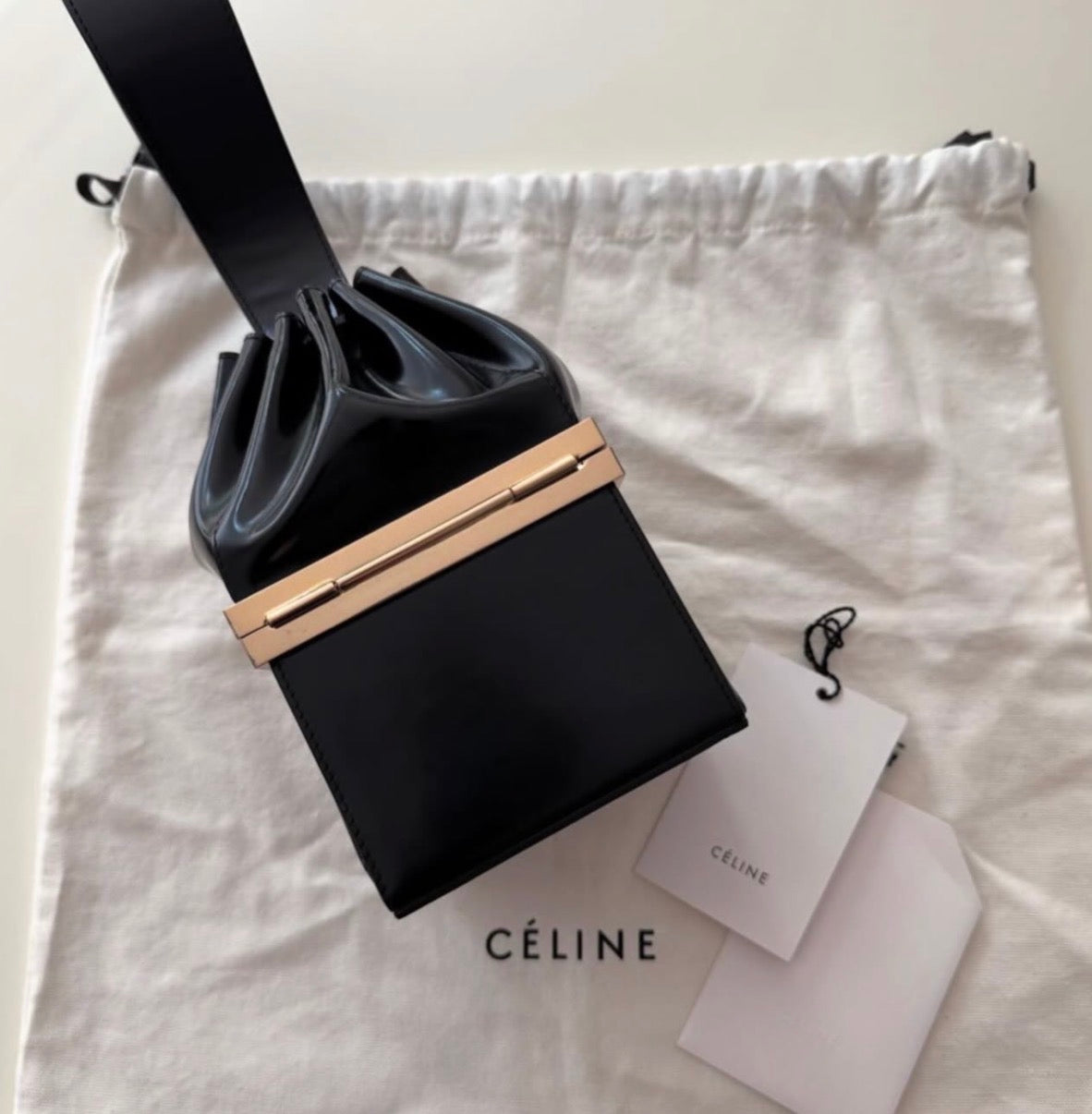 The Box Clasp Minaudiere Bag