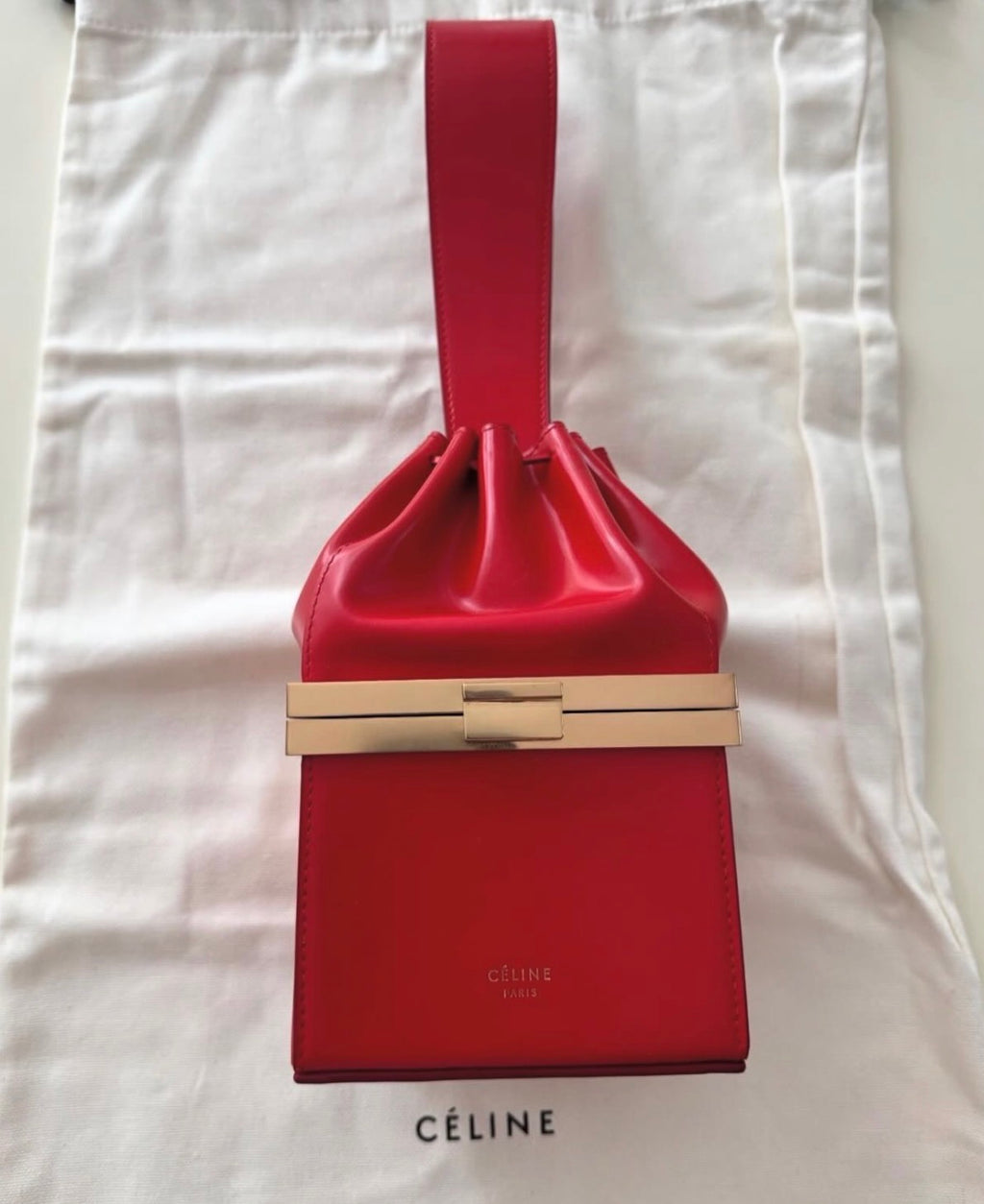 The Box Clasp Minaudiere Bag