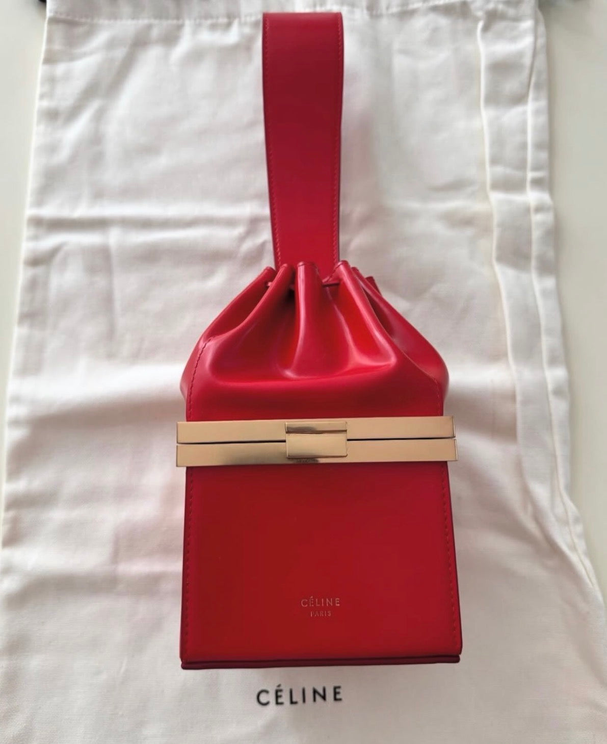 The Box Clasp Minaudiere Bag