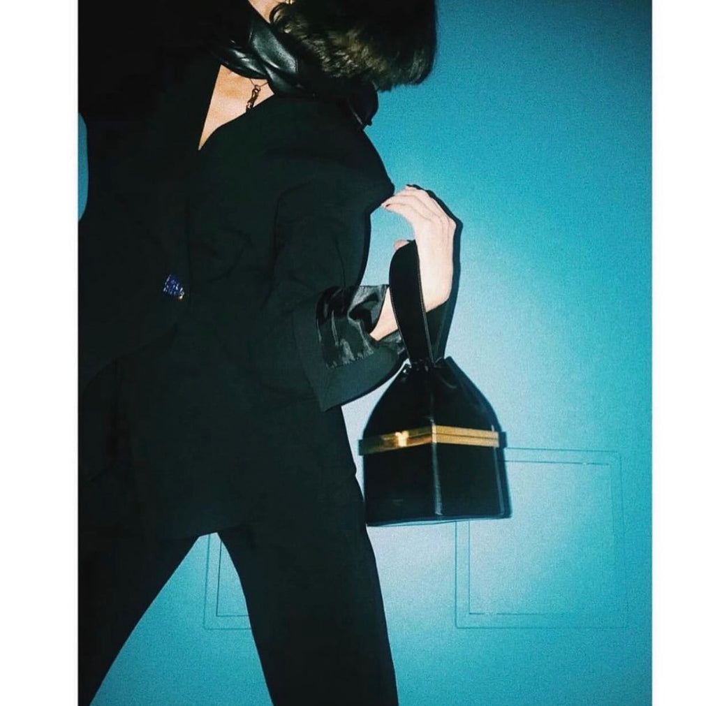 The Box Clasp Minaudiere Bag