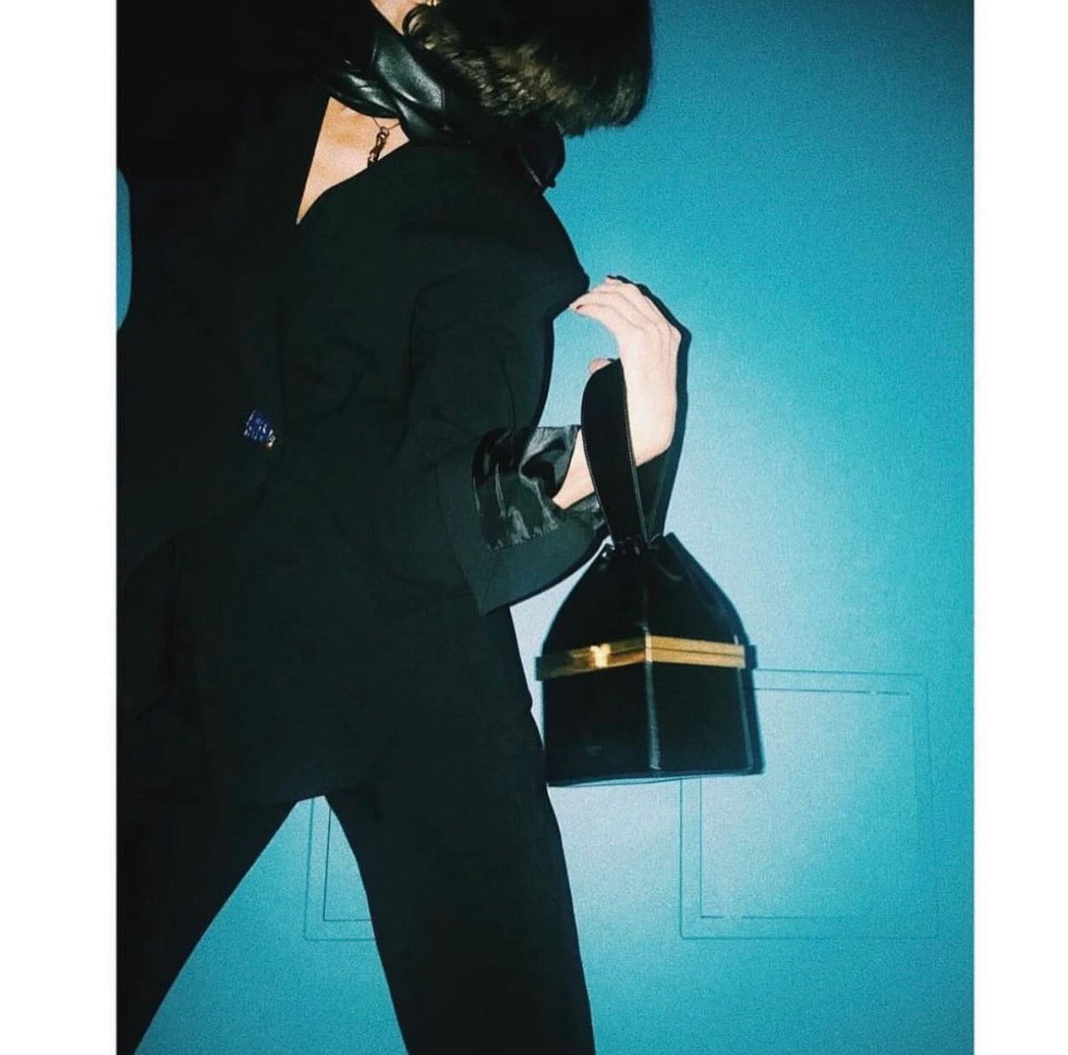 The Box Clasp Minaudiere Bag