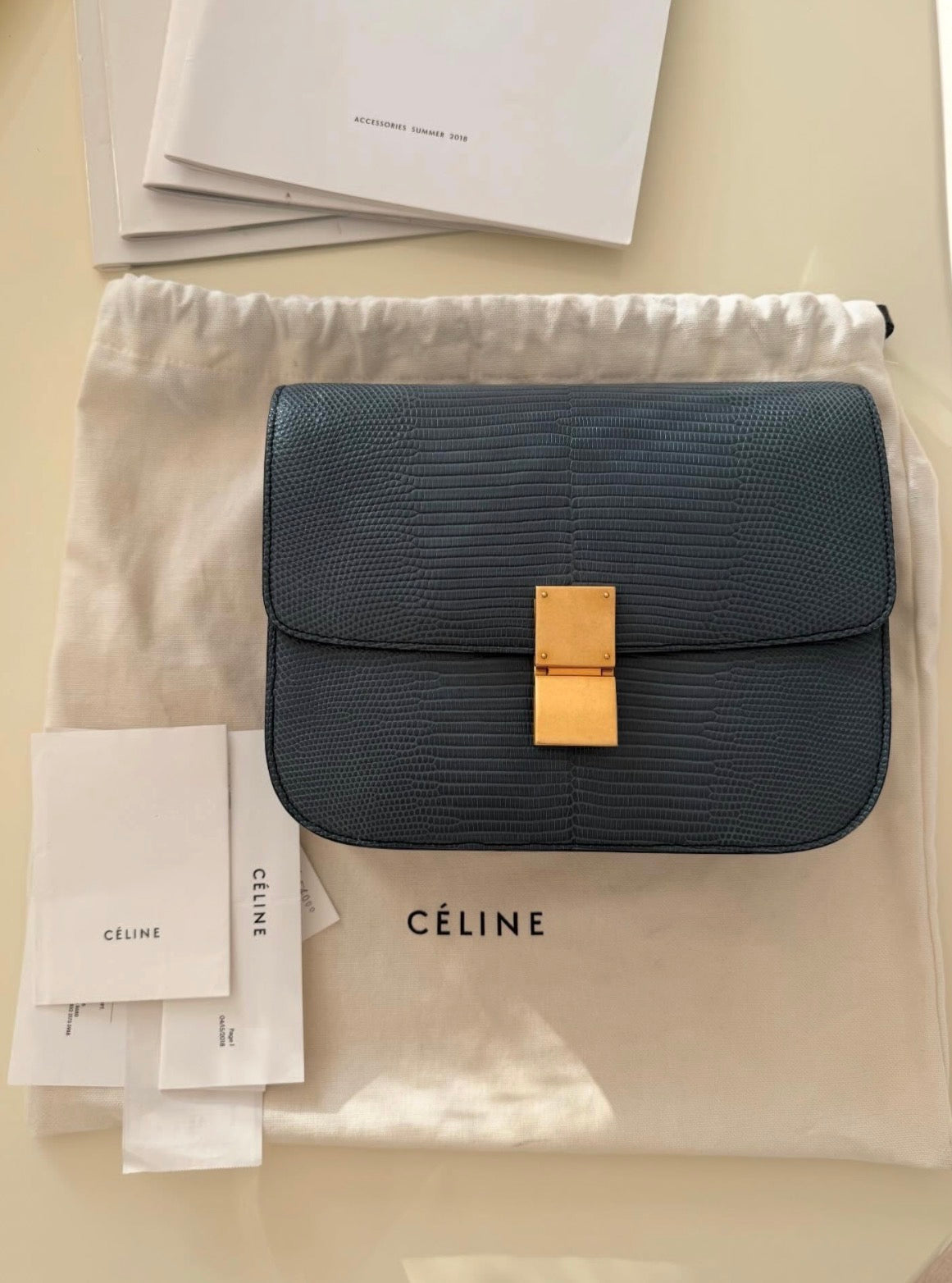 The Classic Medium Box Bag in Lizard