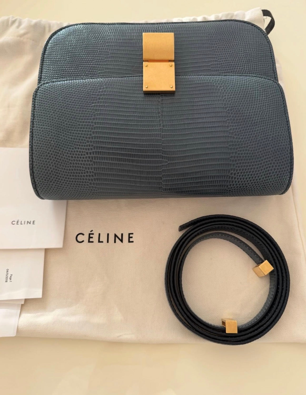 The Classic Medium Box Bag in Lizard