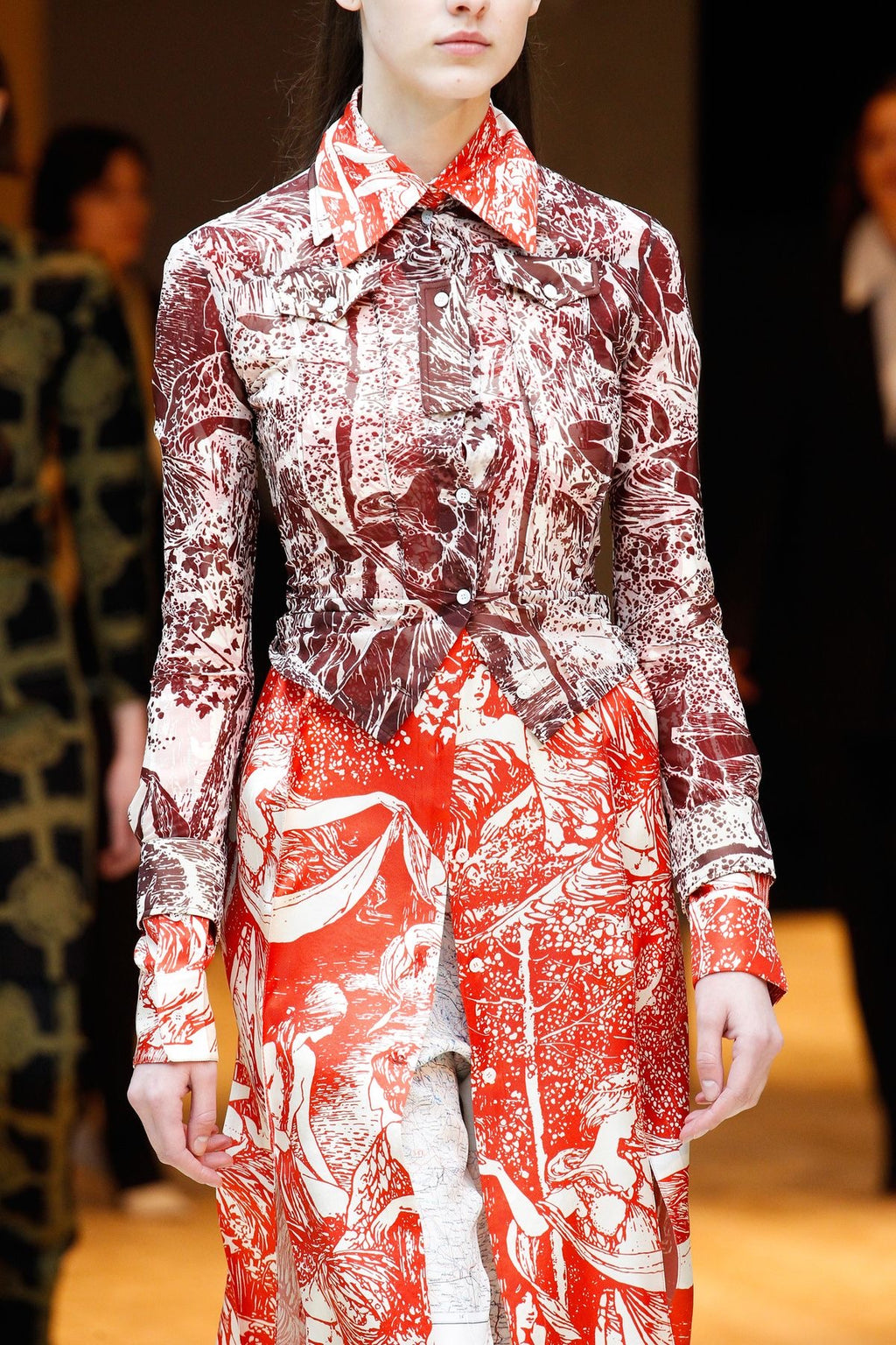 The Figure Printed Silk Pants