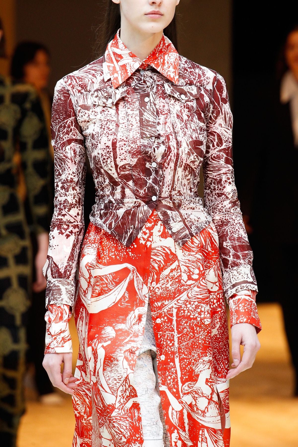 The Figure Printed Silk Pants