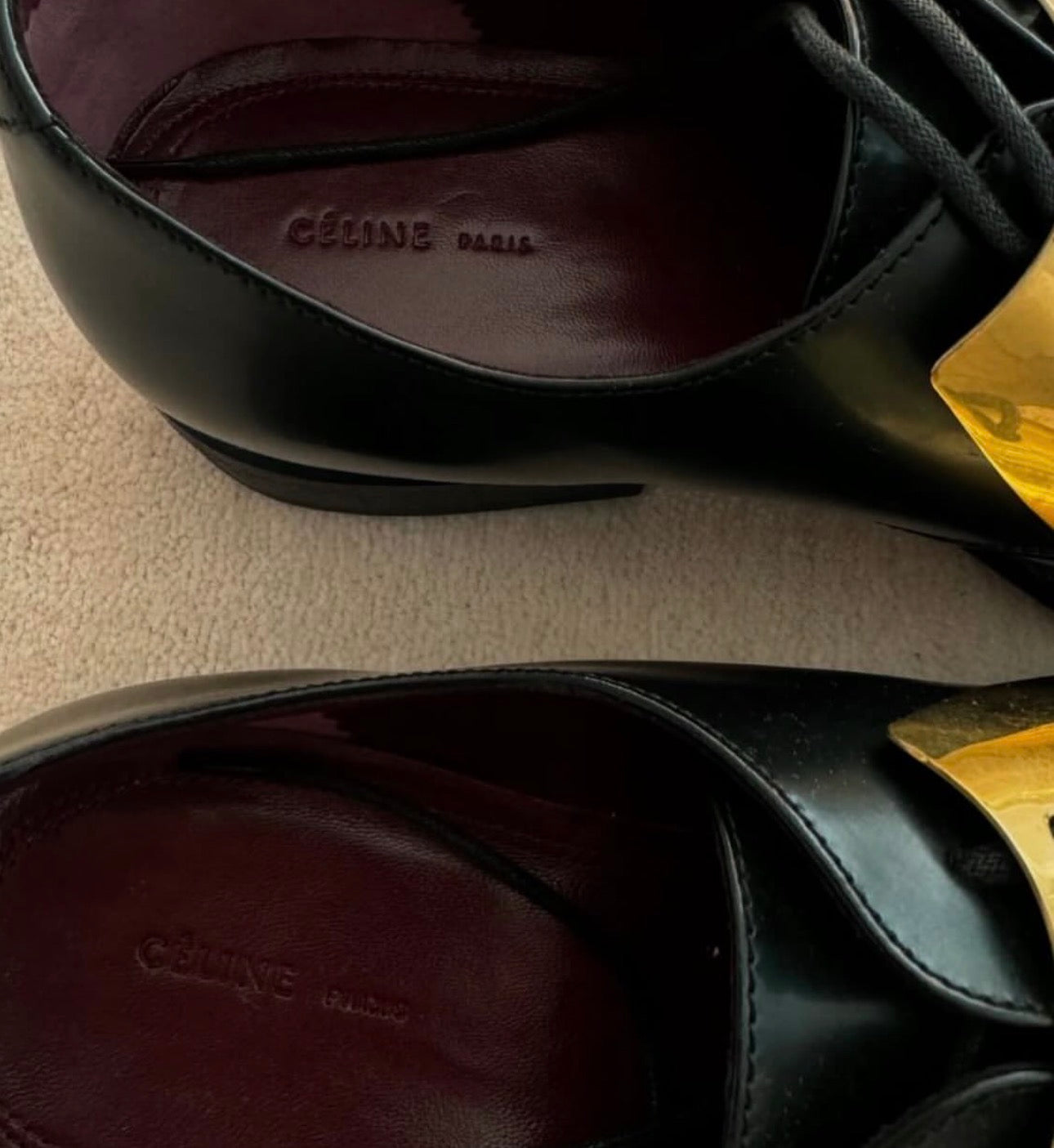 Gold Plated Oxford Shoes