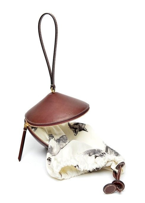 The Wonderland Fox Print Silk Foulard Purse Clutch