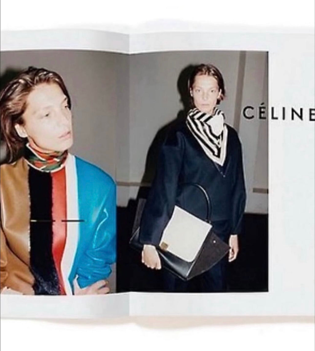 Ad Campaign Leather and Mink Details Sweater