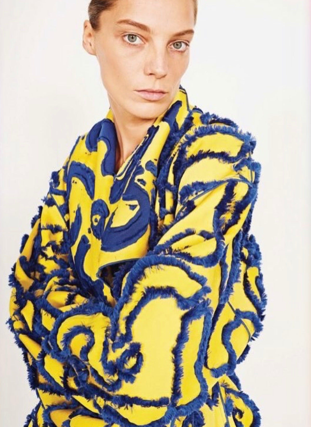 Ad Campaign Yellow & Blue Fil Coupe Coat – The Archive