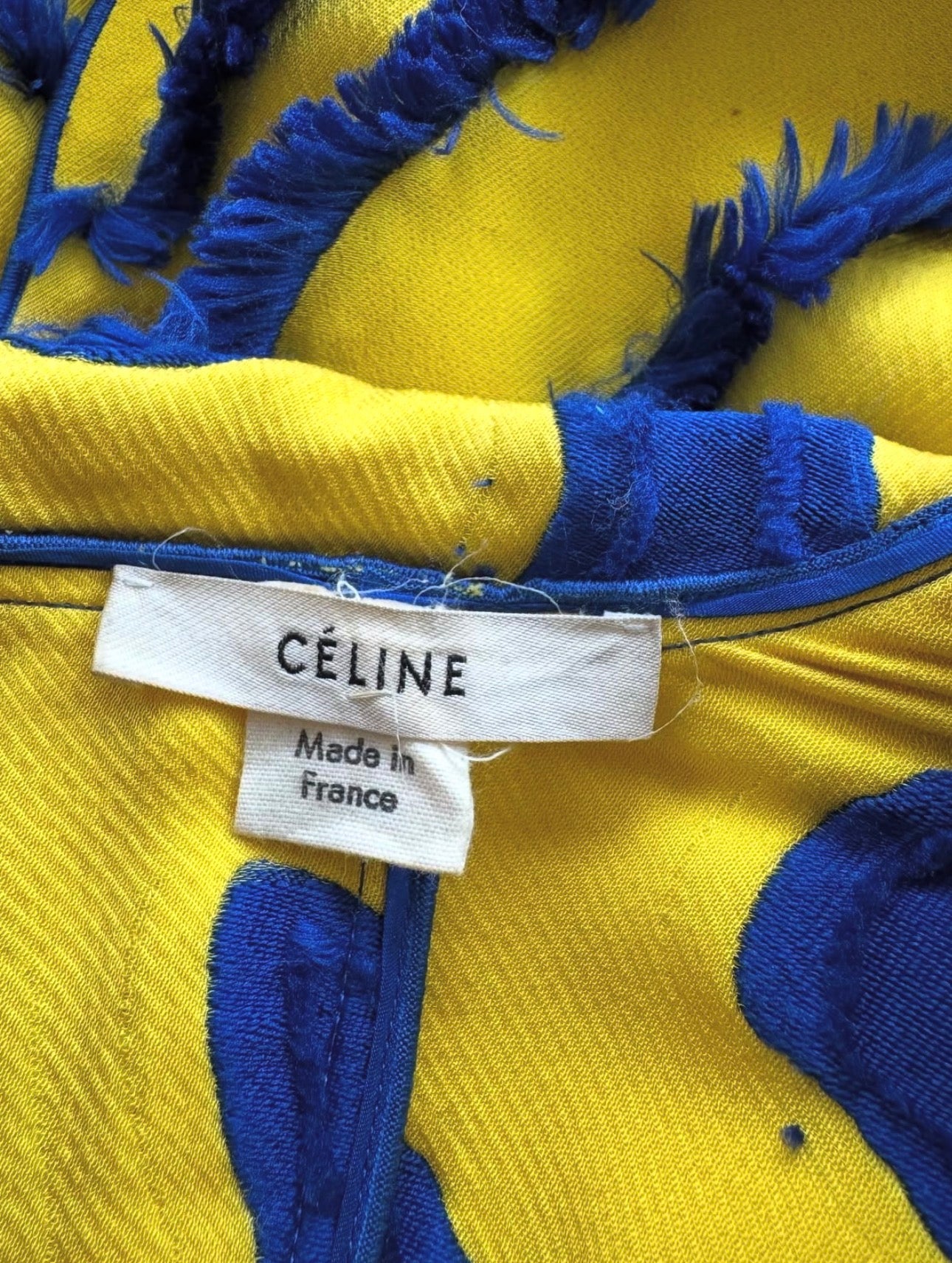 Ad Campaign Yellow & Blue Fil Coupe Coat