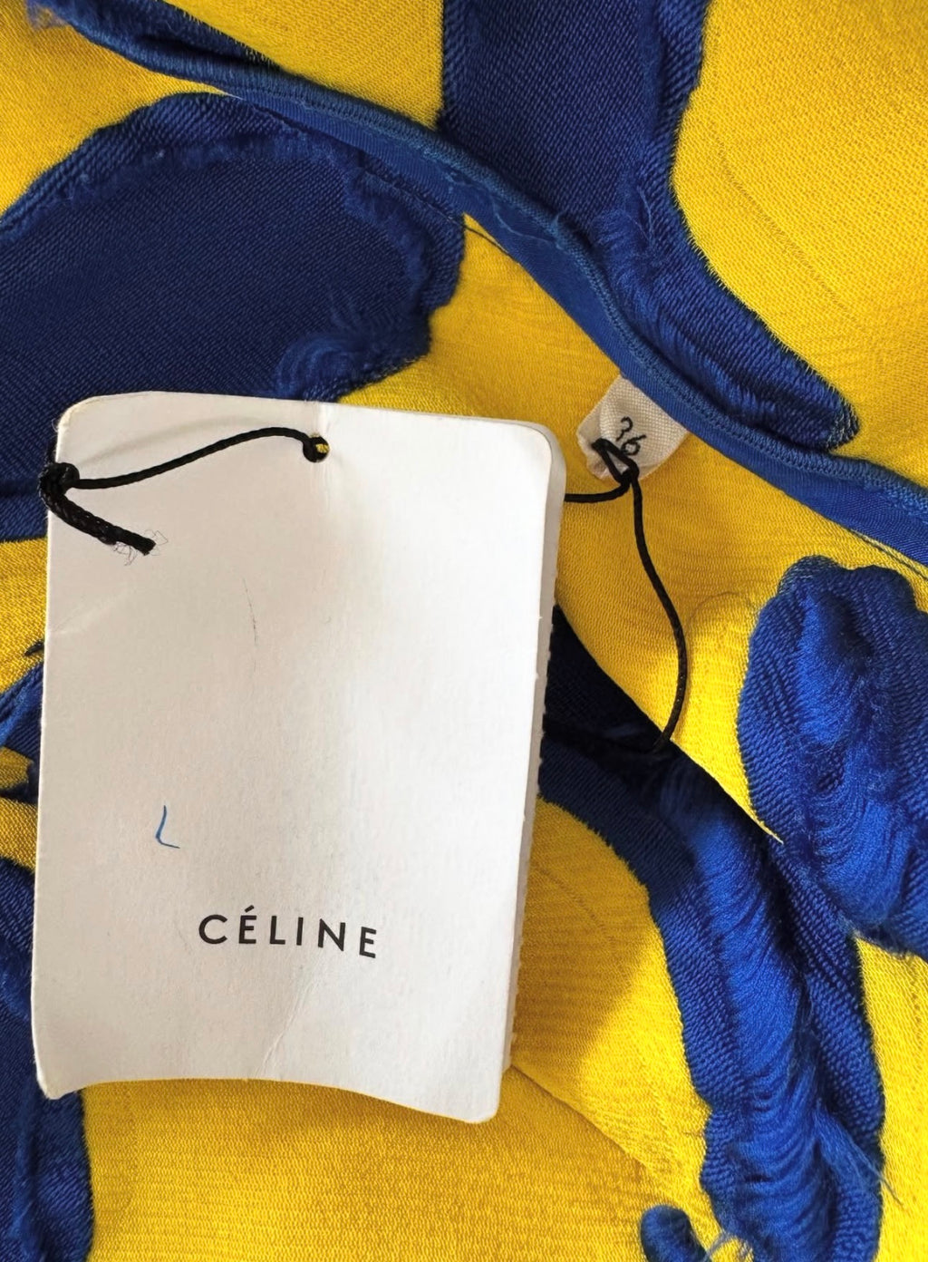 Ad Campaign Yellow & Blue Fil Coupe Coat