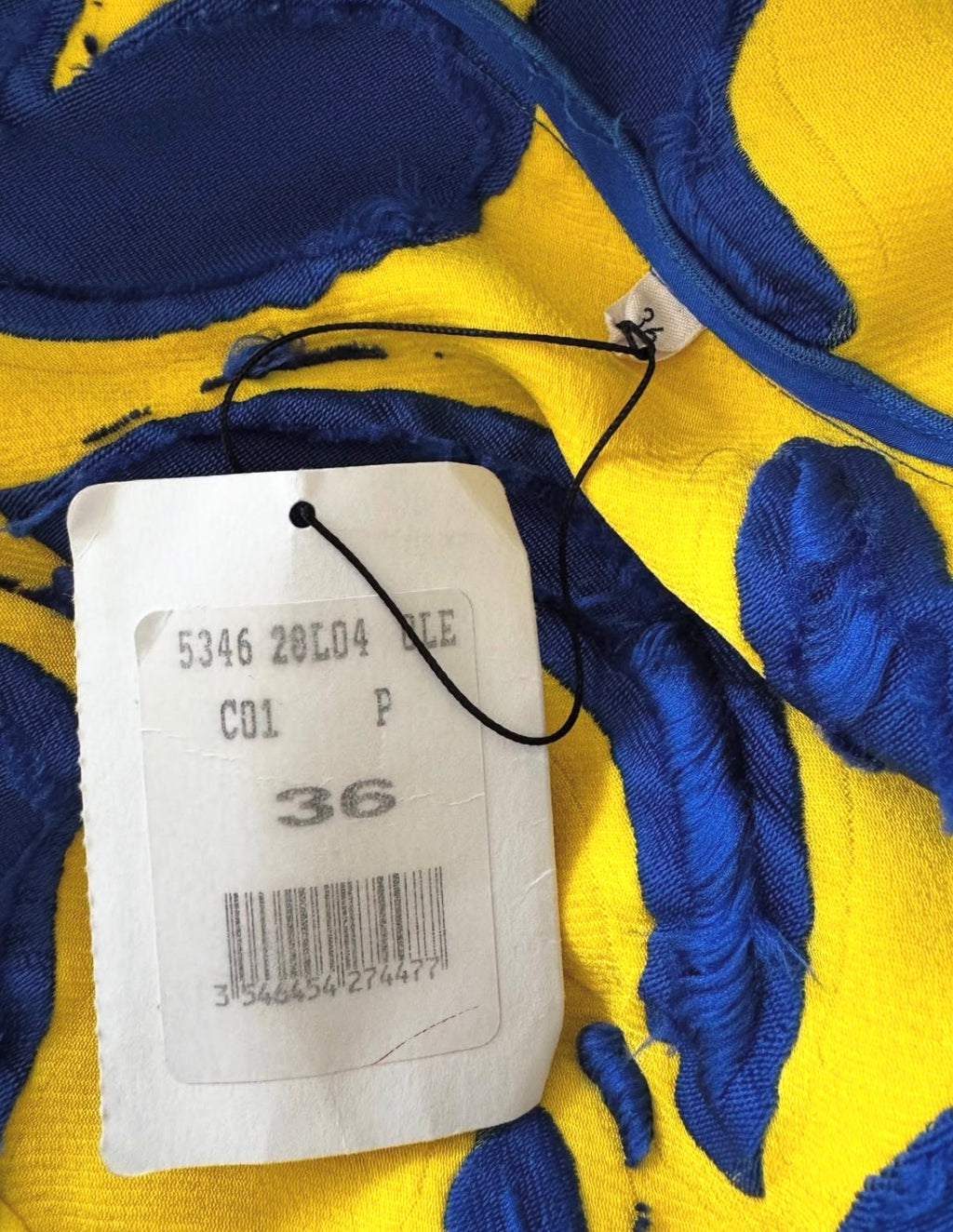 Ad Campaign Yellow & Blue Fil Coupe Coat