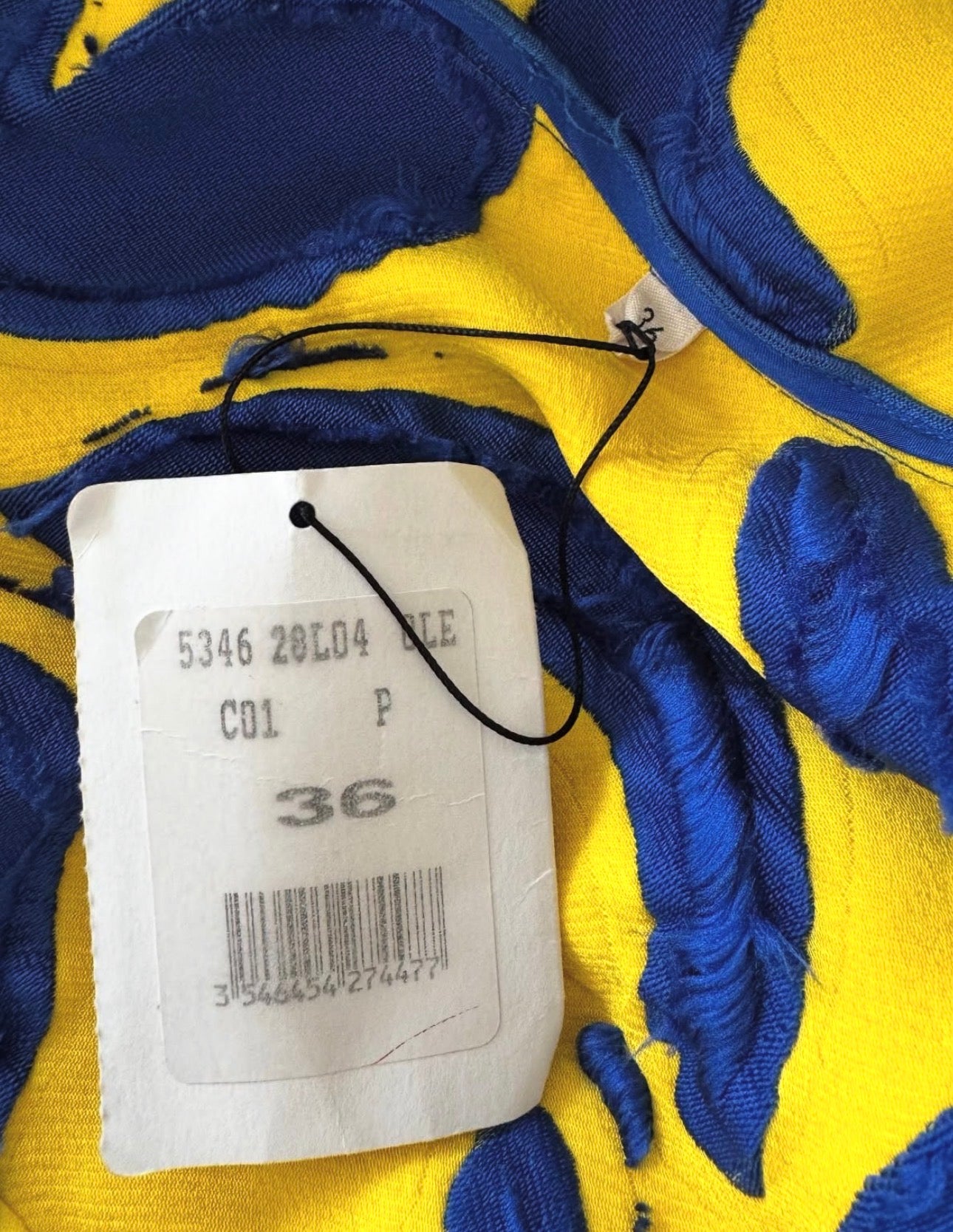 Ad Campaign Yellow & Blue Fil Coupe Coat