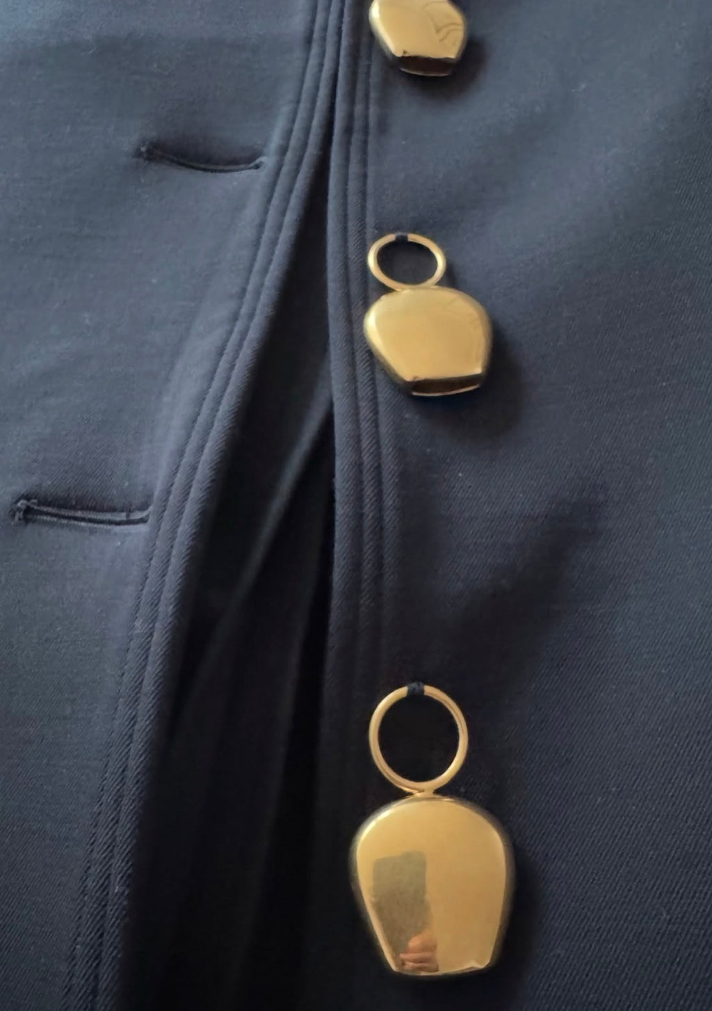 Gold Brass Bell Button Coat