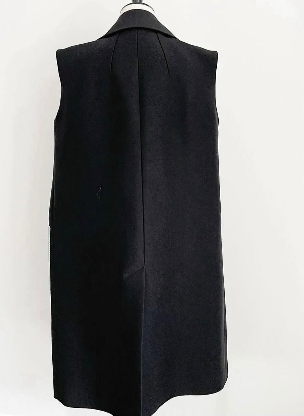 Sleeveless Coat with Jacquard Wool Patches