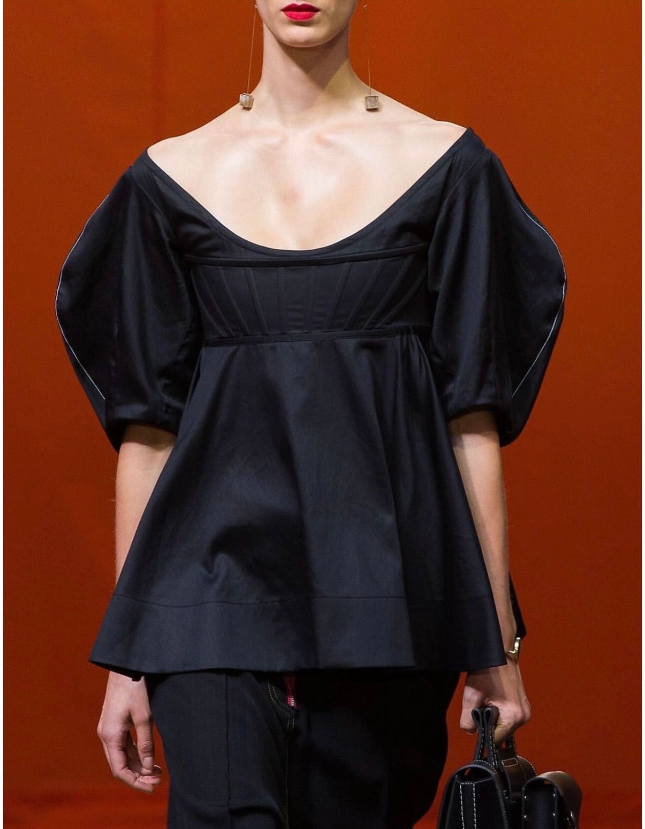 Structured Corset Top in Black