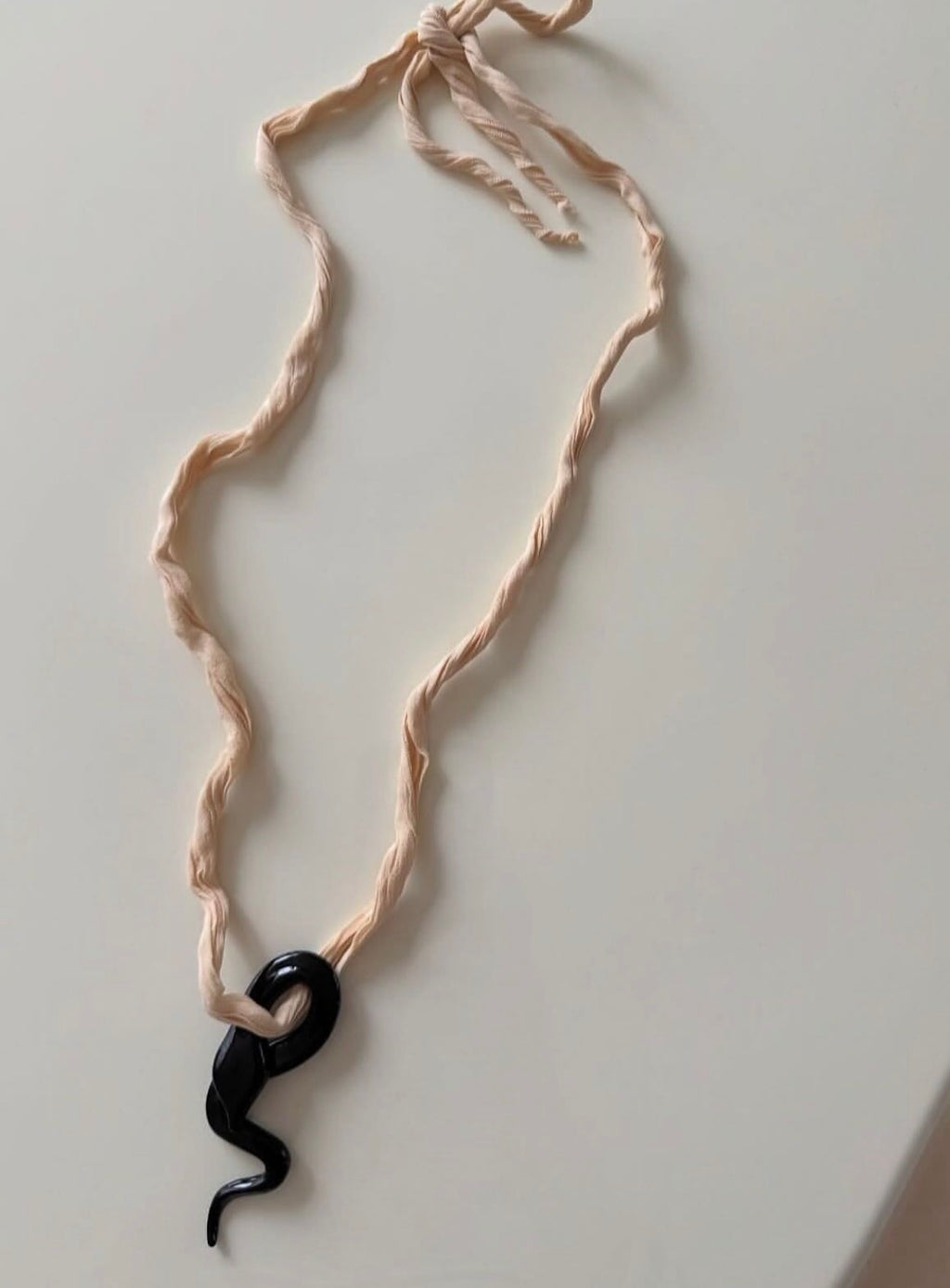 Serpent Pendant on Silk Twisted Chain