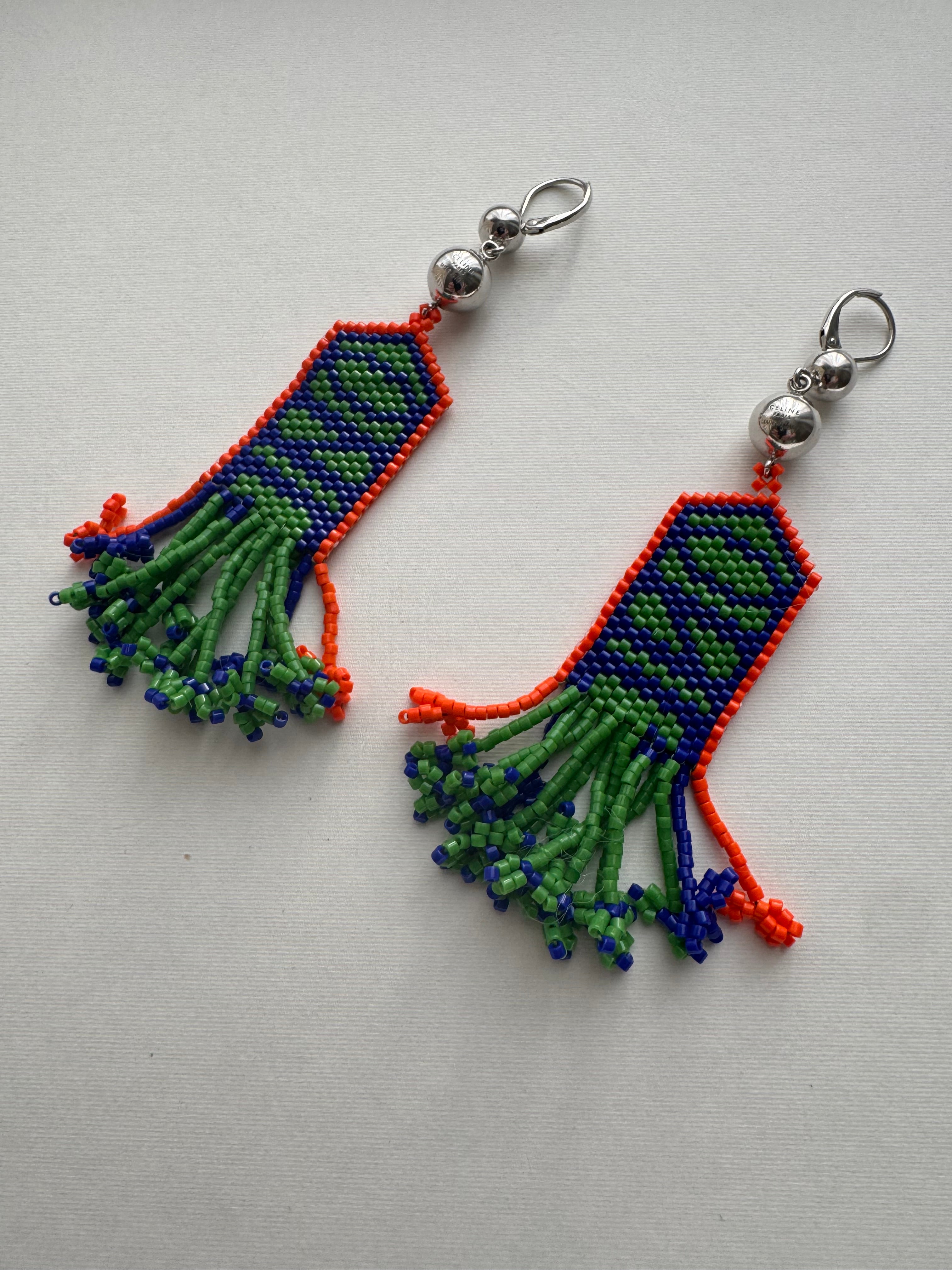 The "Belong" Zig Zag Beaded Tassel Earrings